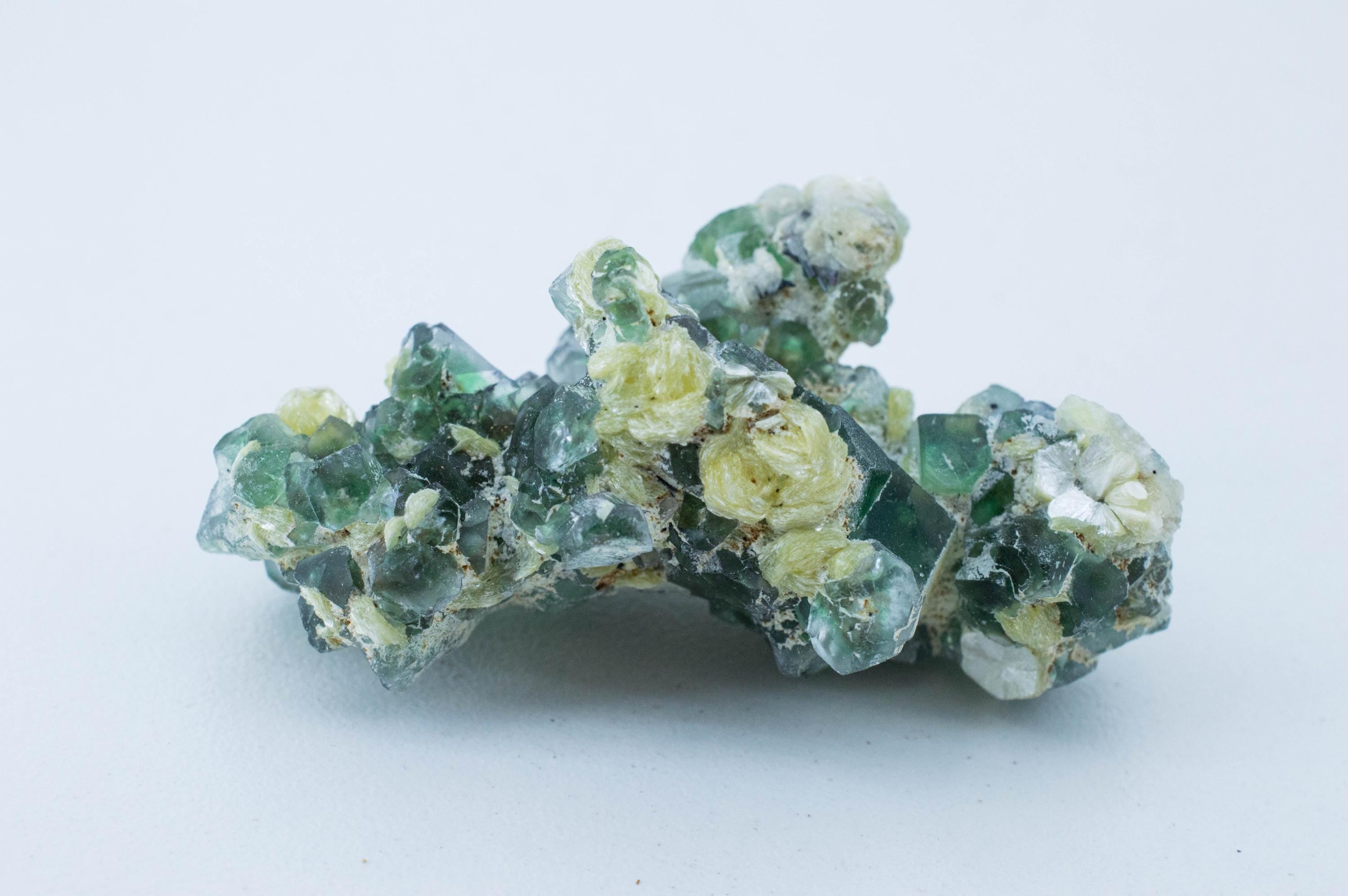 Fluorite with Muscovite Specimen; Natural Untreated Erongo Namibia Fluorite; 41.072 grams