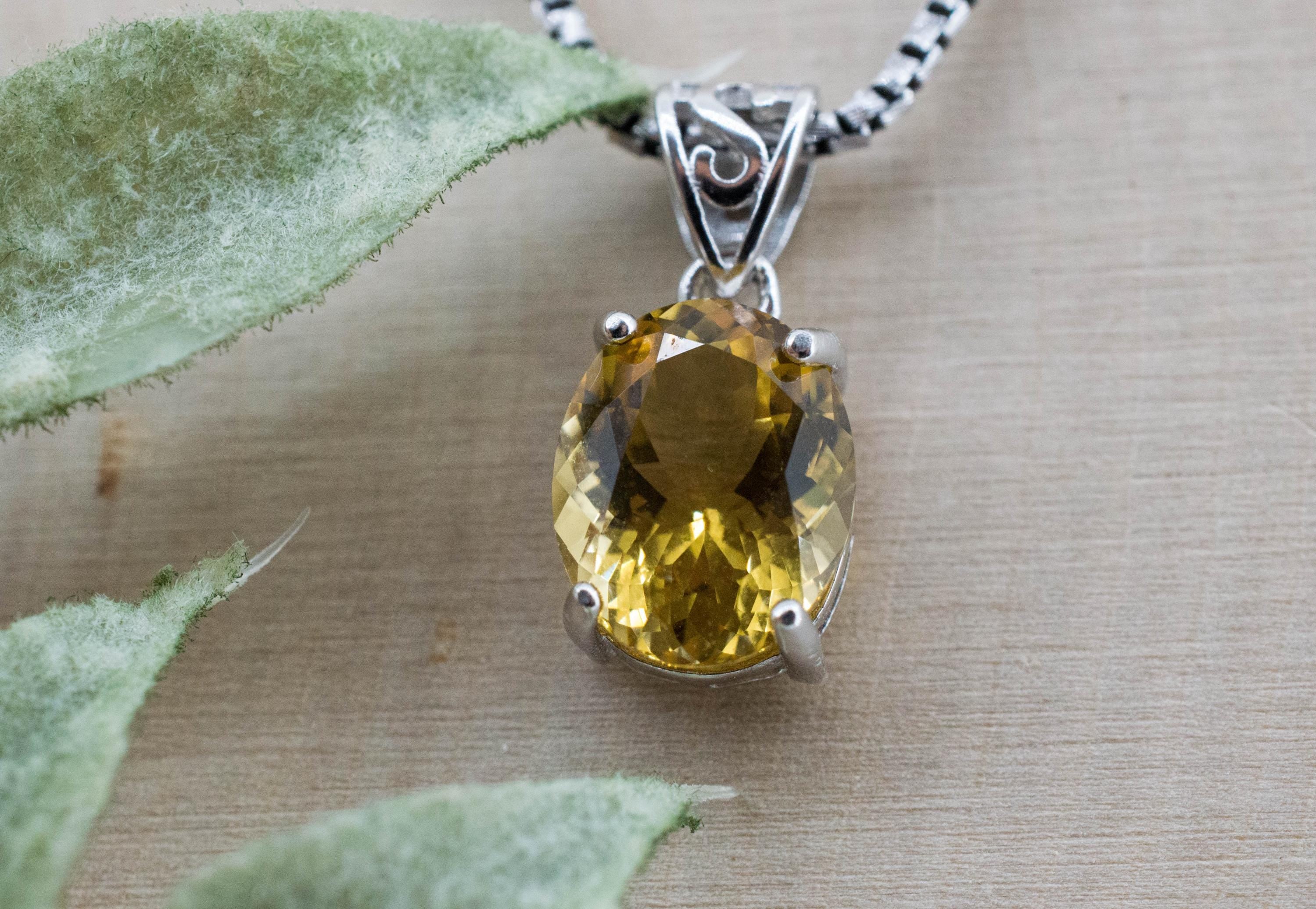 Heliodor Pendant, Natural Untreated Brazil Golden Beryl; 2.500cts