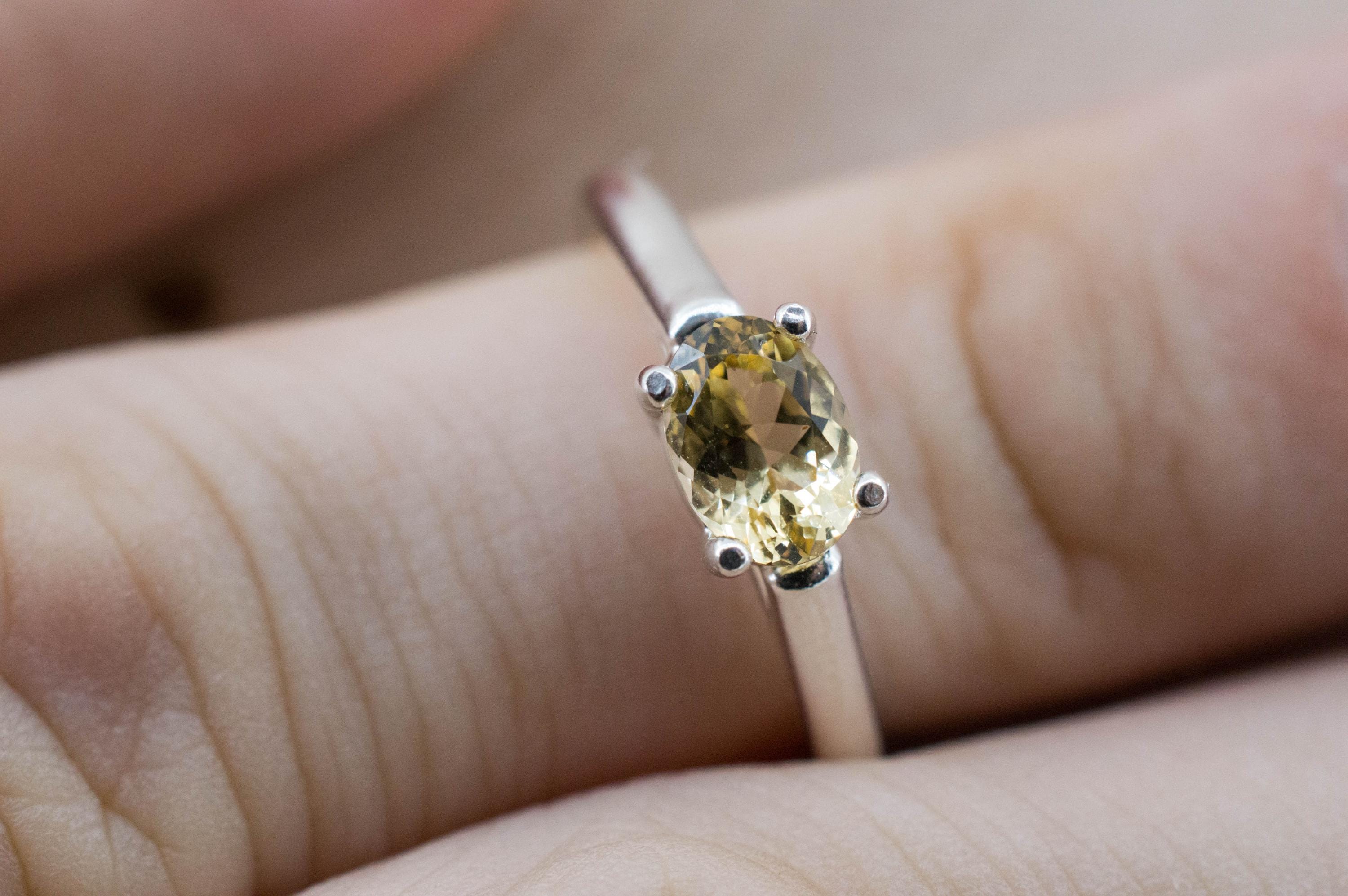 Heliodor Ring, Natural Untreated Brazil Golden Beryl; 0.705cts