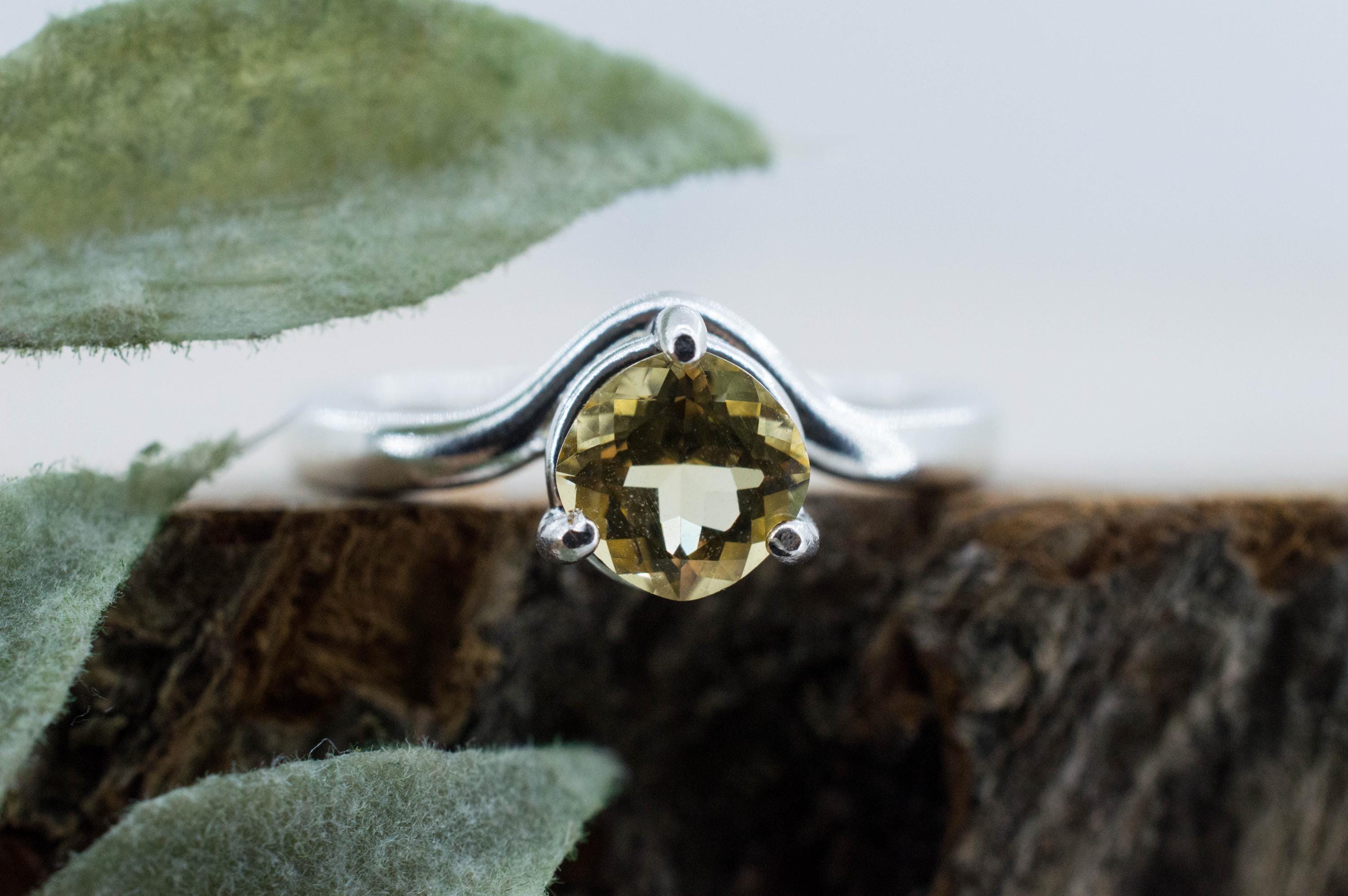 Heliodor Ring, Natural Untreated Brazil Golden Beryl; 0.745cts