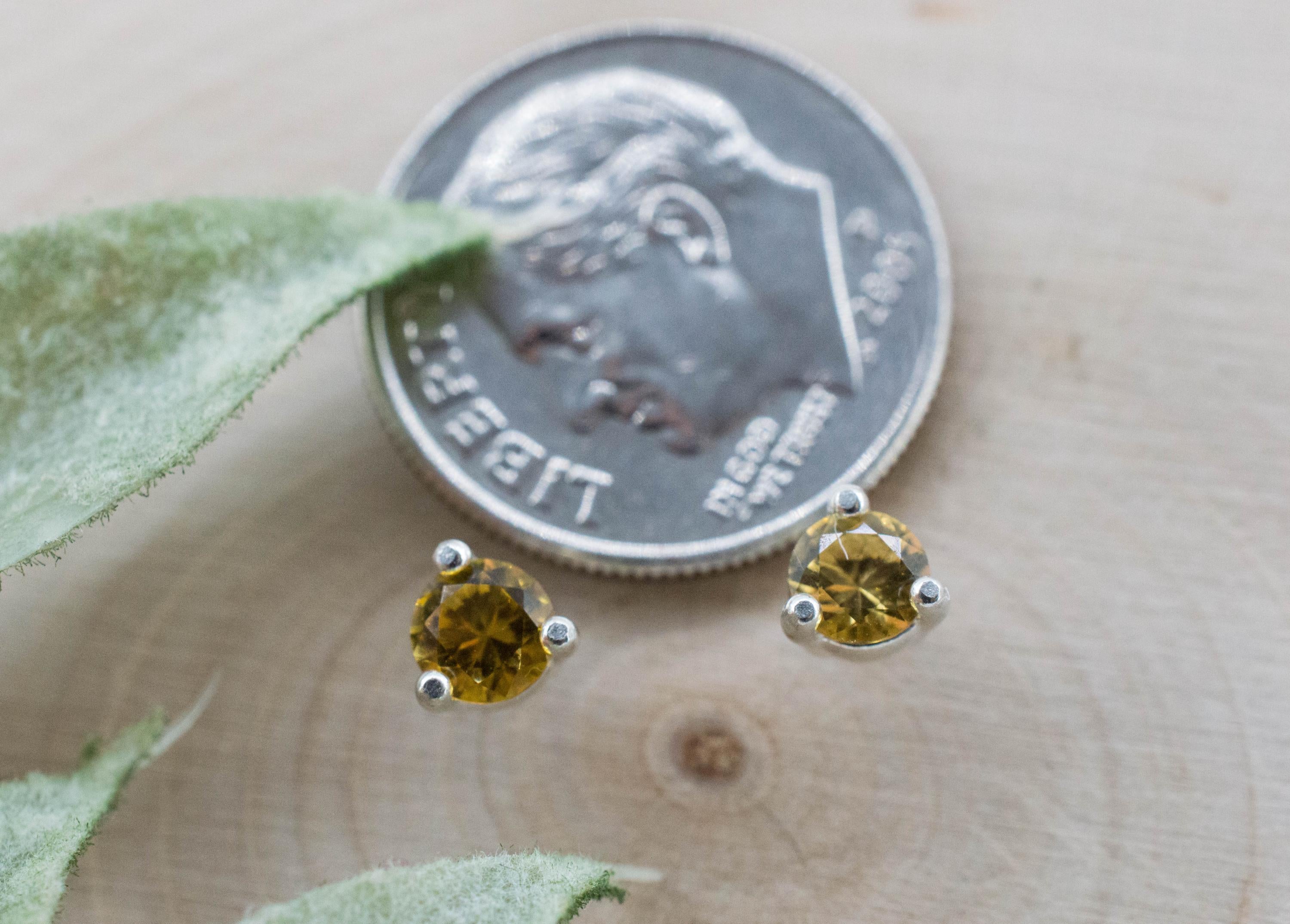Heliodor Earrings, Natural Untreated Brazil Golden Beryl; 0.375cts