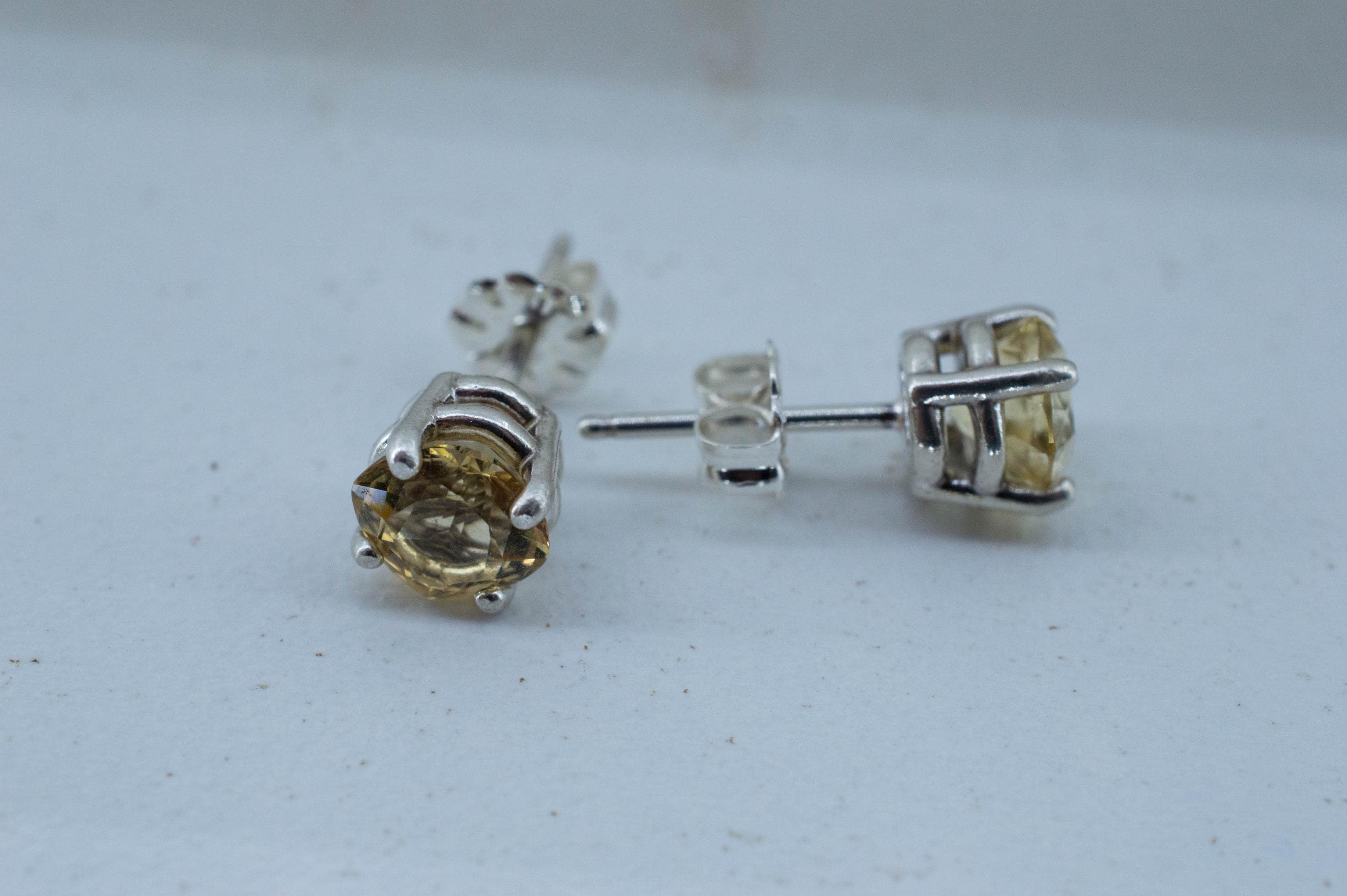 Heliodor Earrings, Natural Untreated Brazil Golden Beryl; 1.660cts