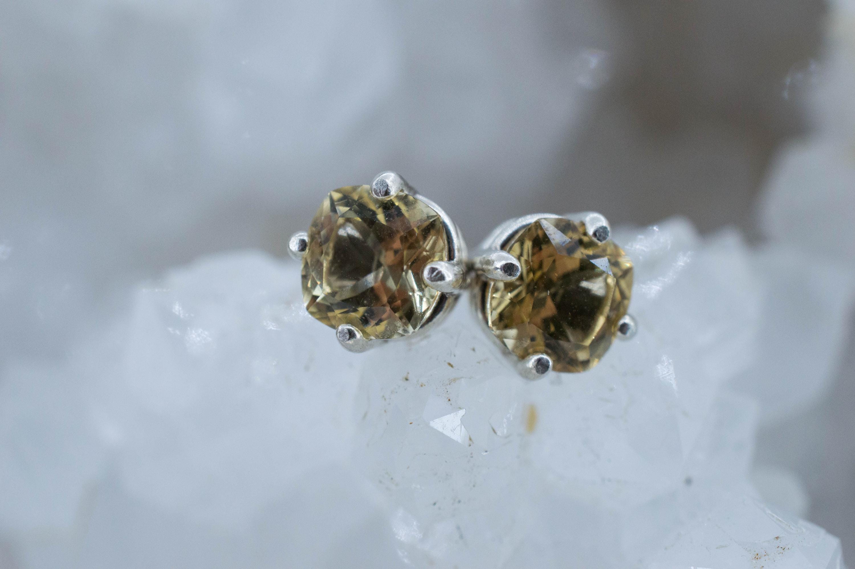 Heliodor Earrings, Natural Untreated Brazil Golden Beryl; 1.660cts