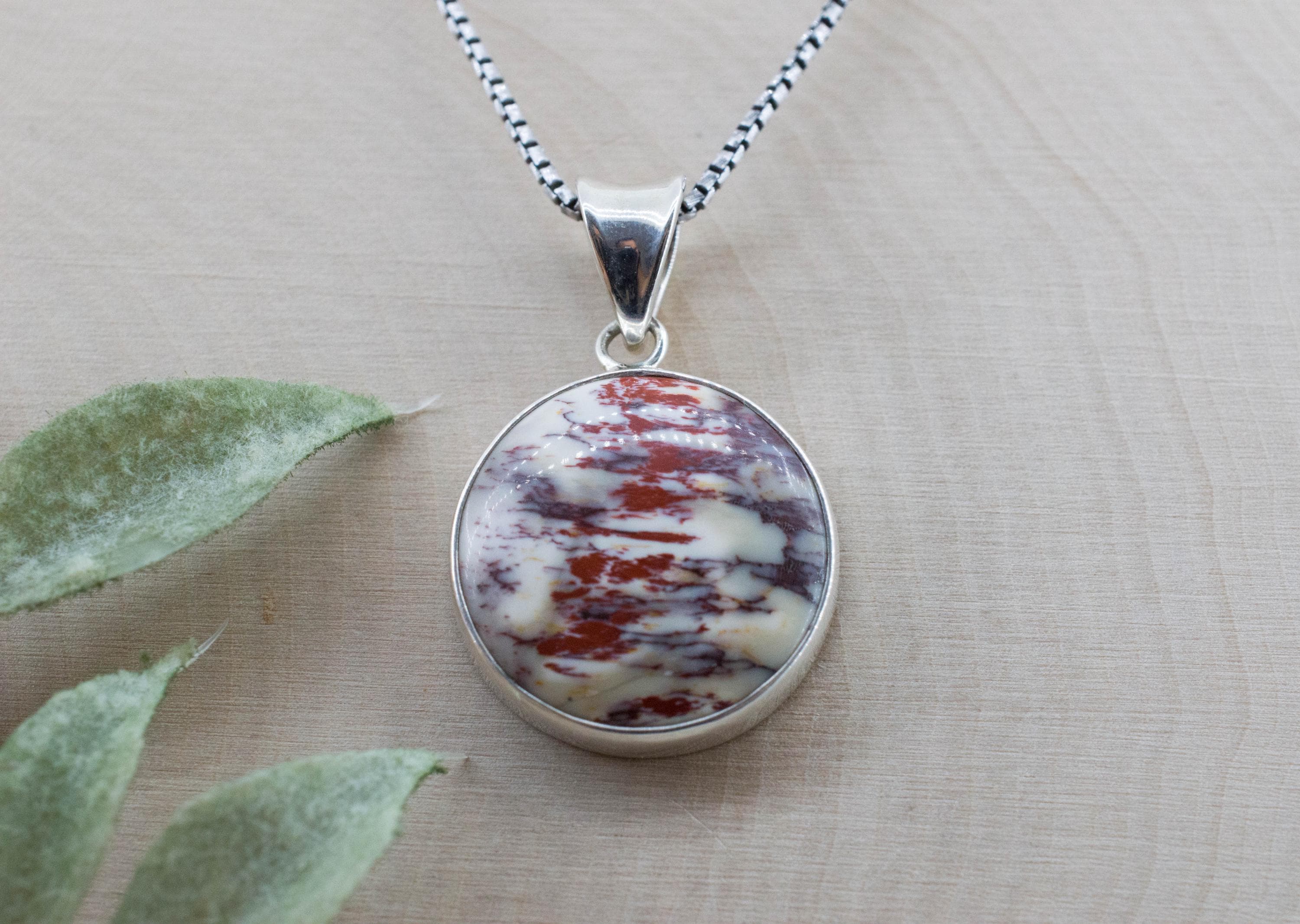 Alunite Pendant; Natural Untreated Arizona Alunite; 20mm