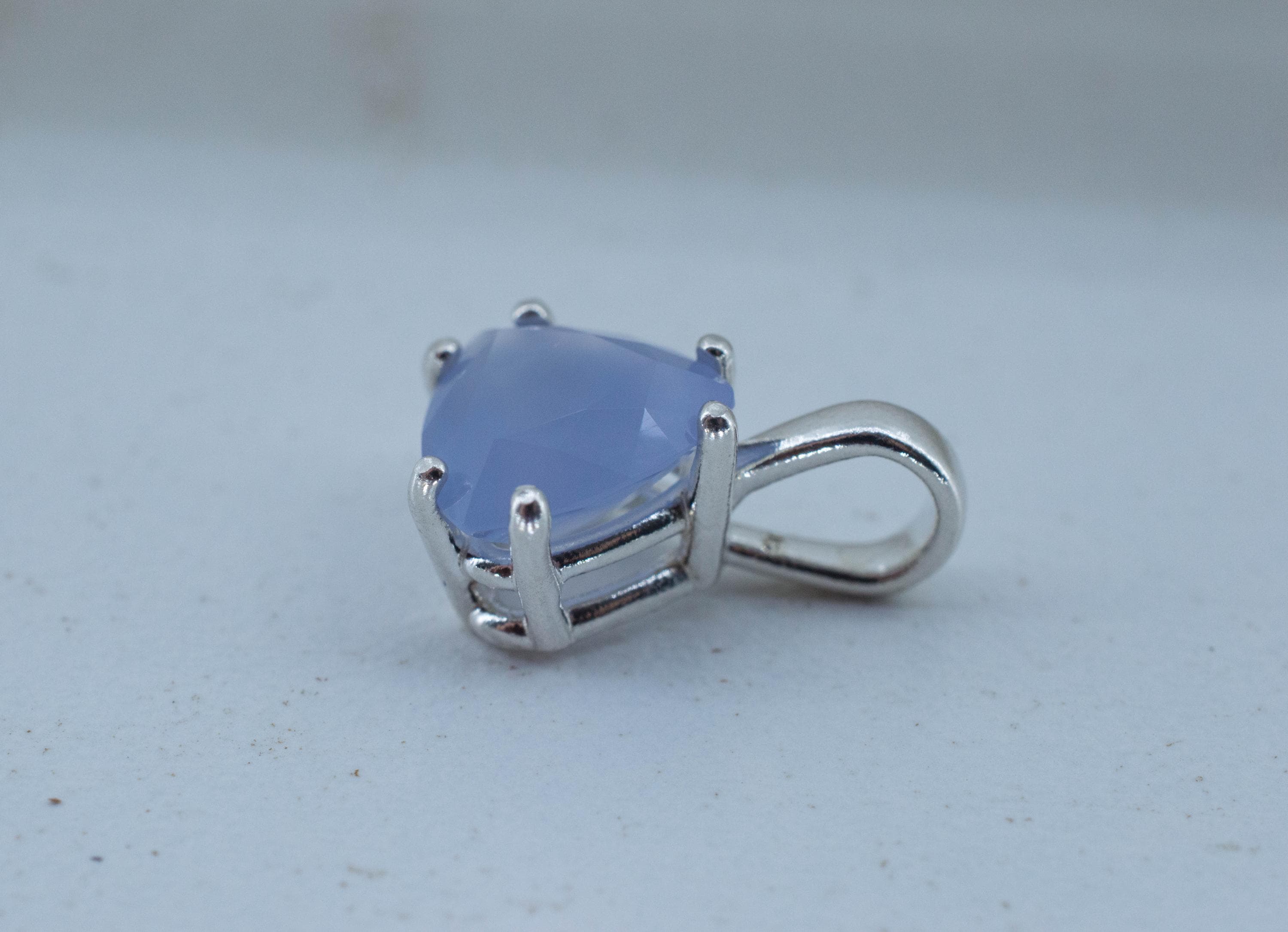 Blue Agate Pendant; Natural Untreated Namibia Agate; 2.265cts