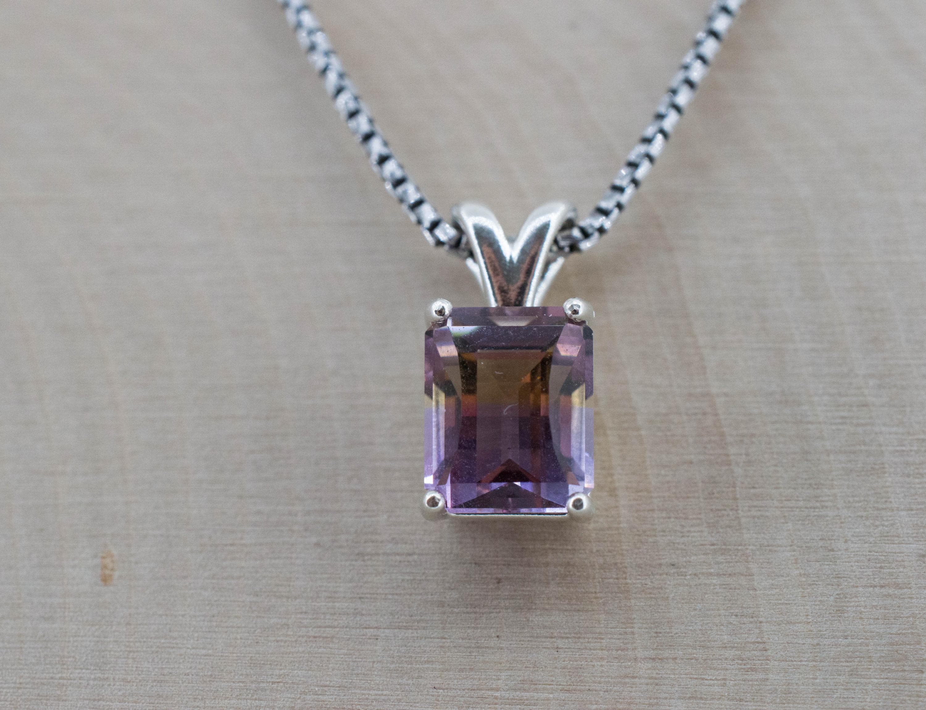 Ametrine Pendant; Natural Untreated Bolivia Ametrine; 3.035cts