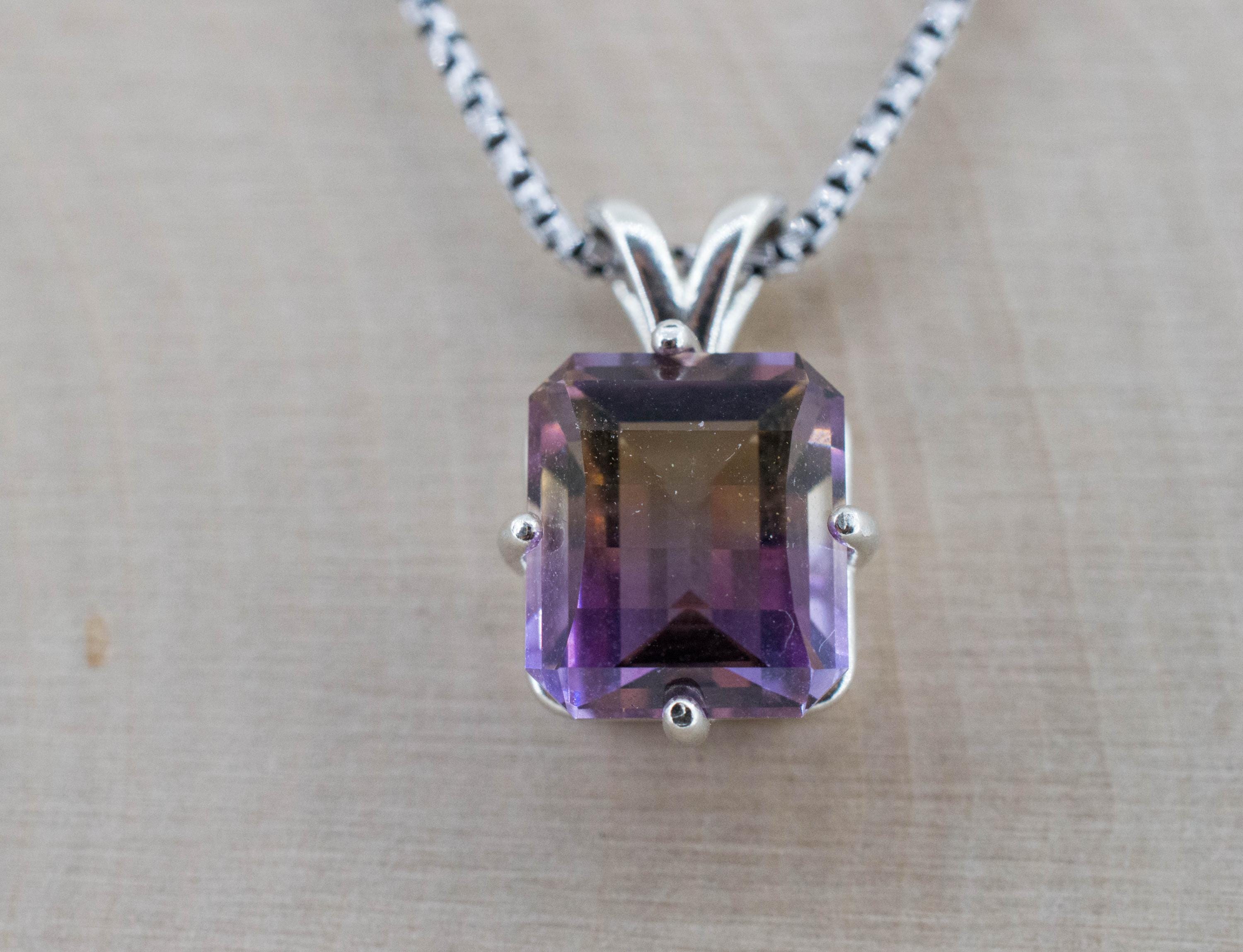 Ametrine Pendant; Natural Untreated Bolivia Ametrine; 4.310cts