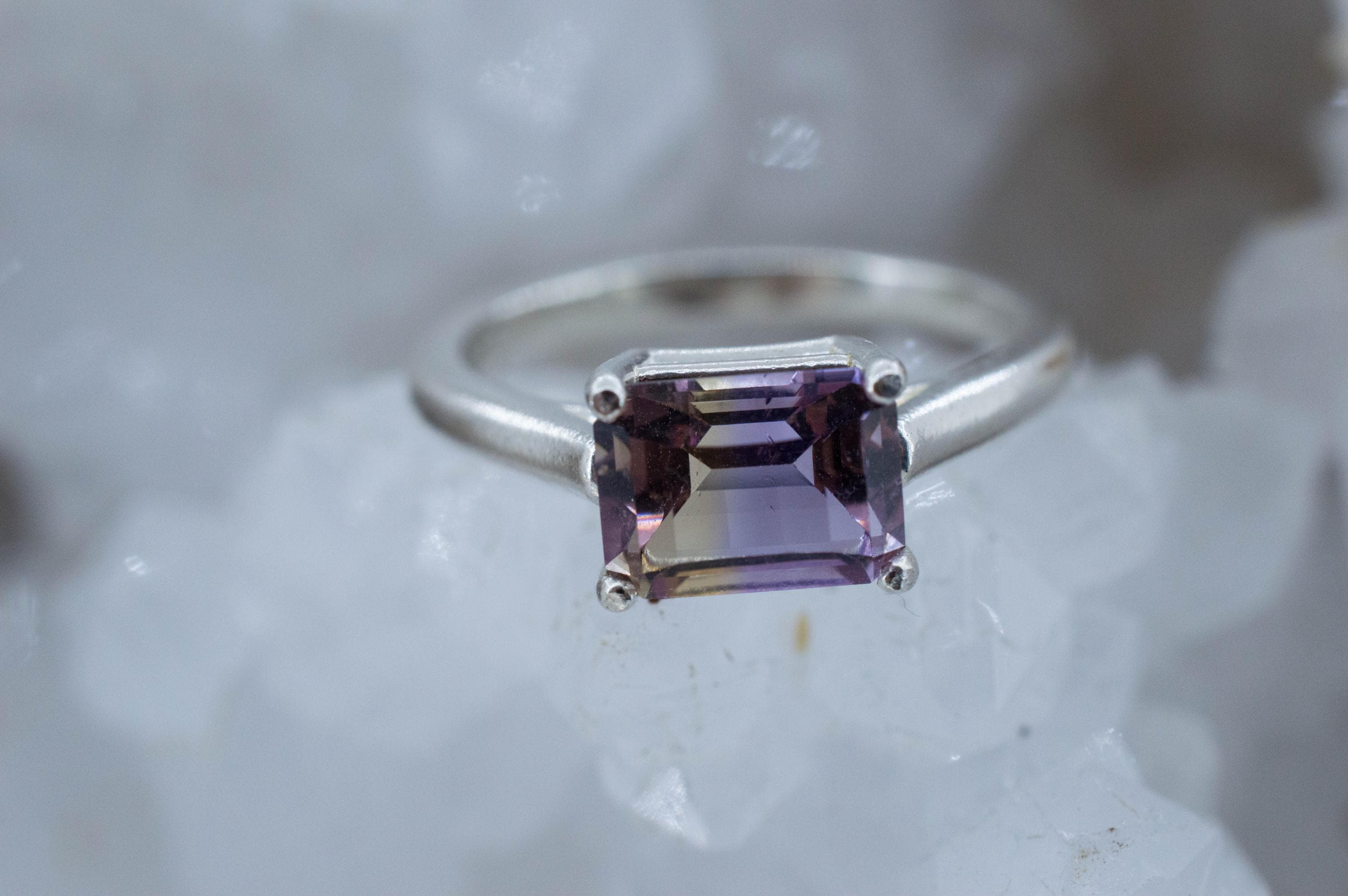 Ametrine Ring, Natural Untreated Bolivia Ametrine; 1.065cts