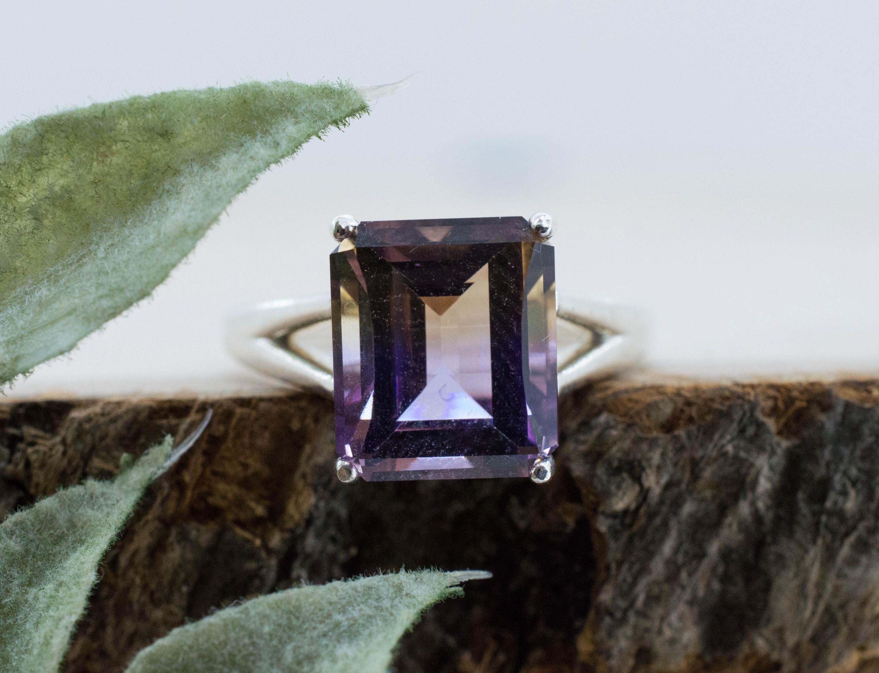 Ametrine Ring, Natural Untreated Bolivia Ametrine; 5.120cts