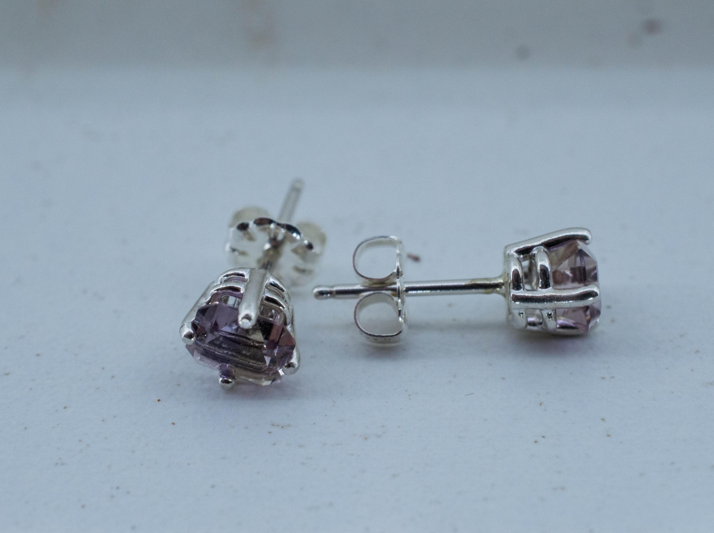 Ametrine Earrings; Natural Untreated Bolivia Ametrine; 0.940cts