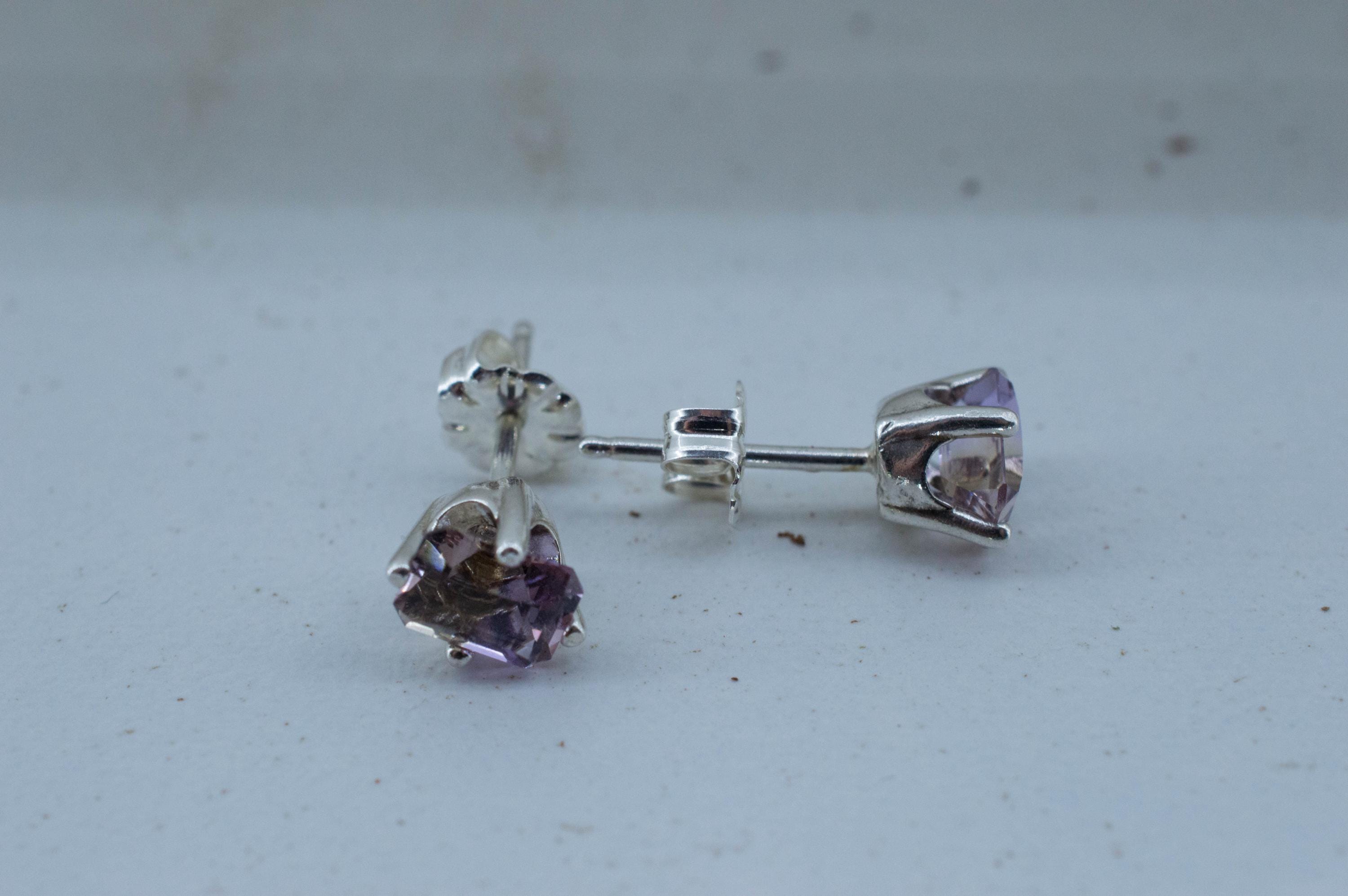 Ametrine Earrings; Natural Untreated Bolivia Ametrine; 1.115cts