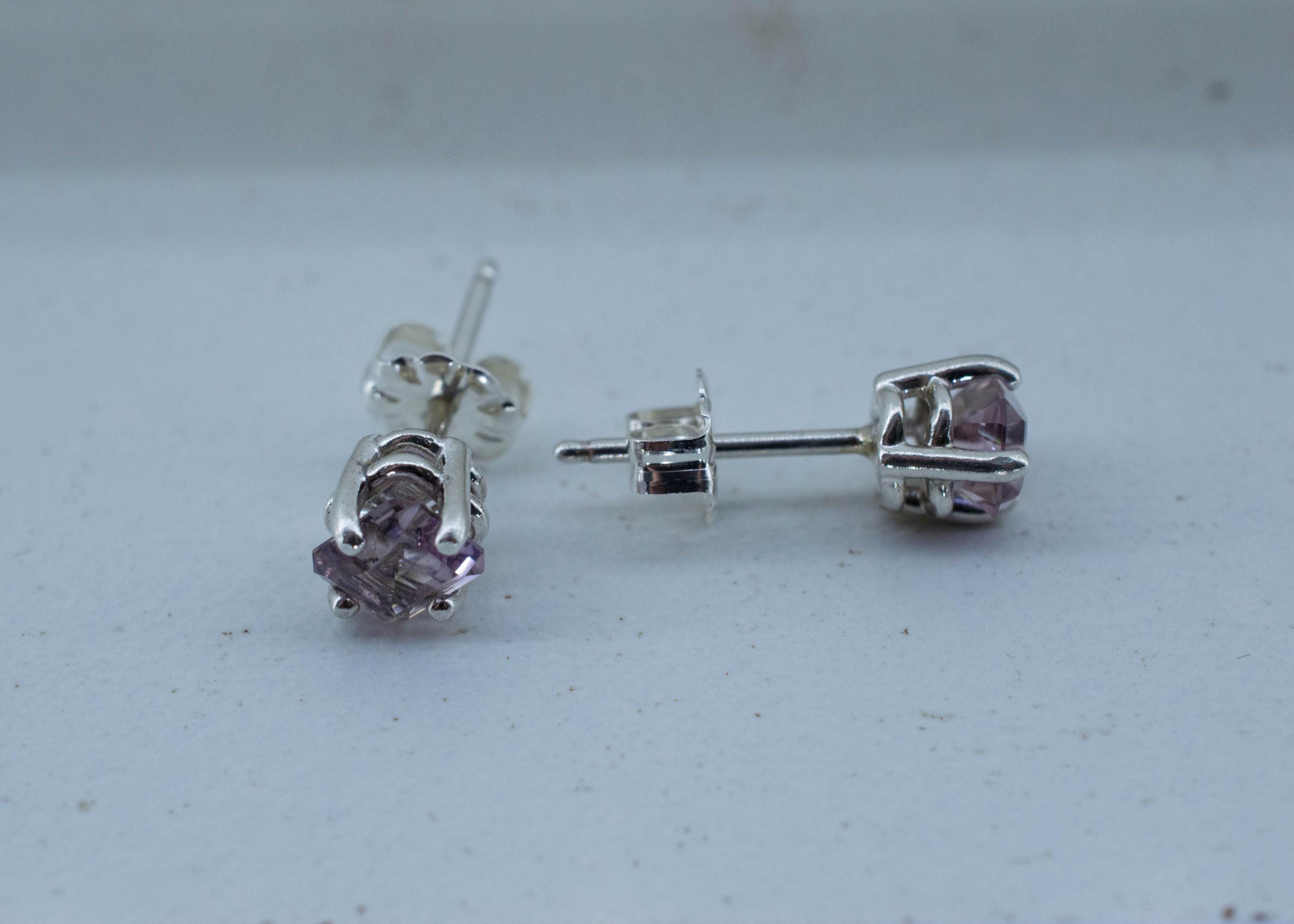 Ametrine Earrings; Natural Untreated Bolivia Ametrine; 1.250cts