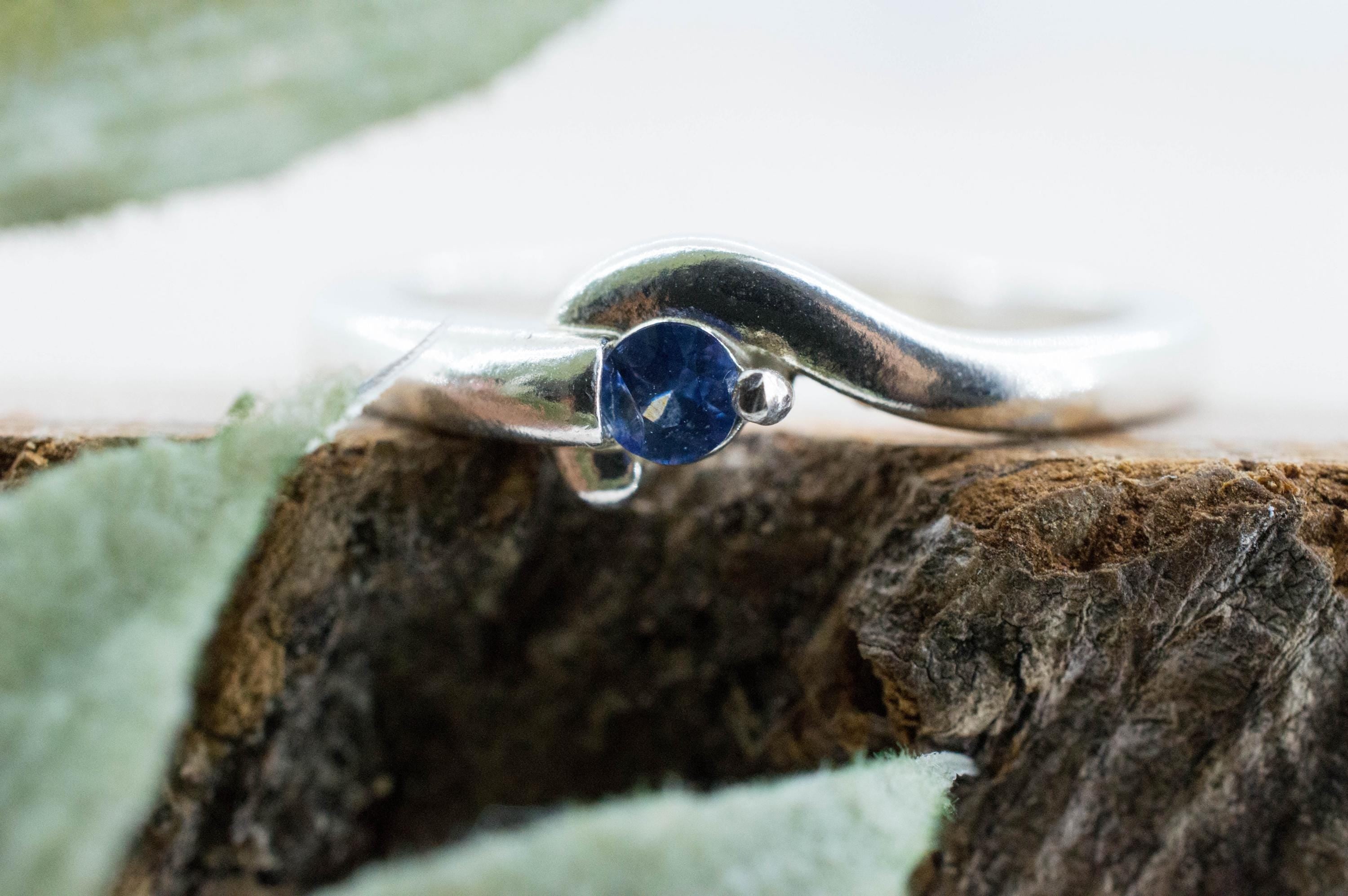 Benitoite Ring; Natural Untreated California Benitoite: 0.090cts