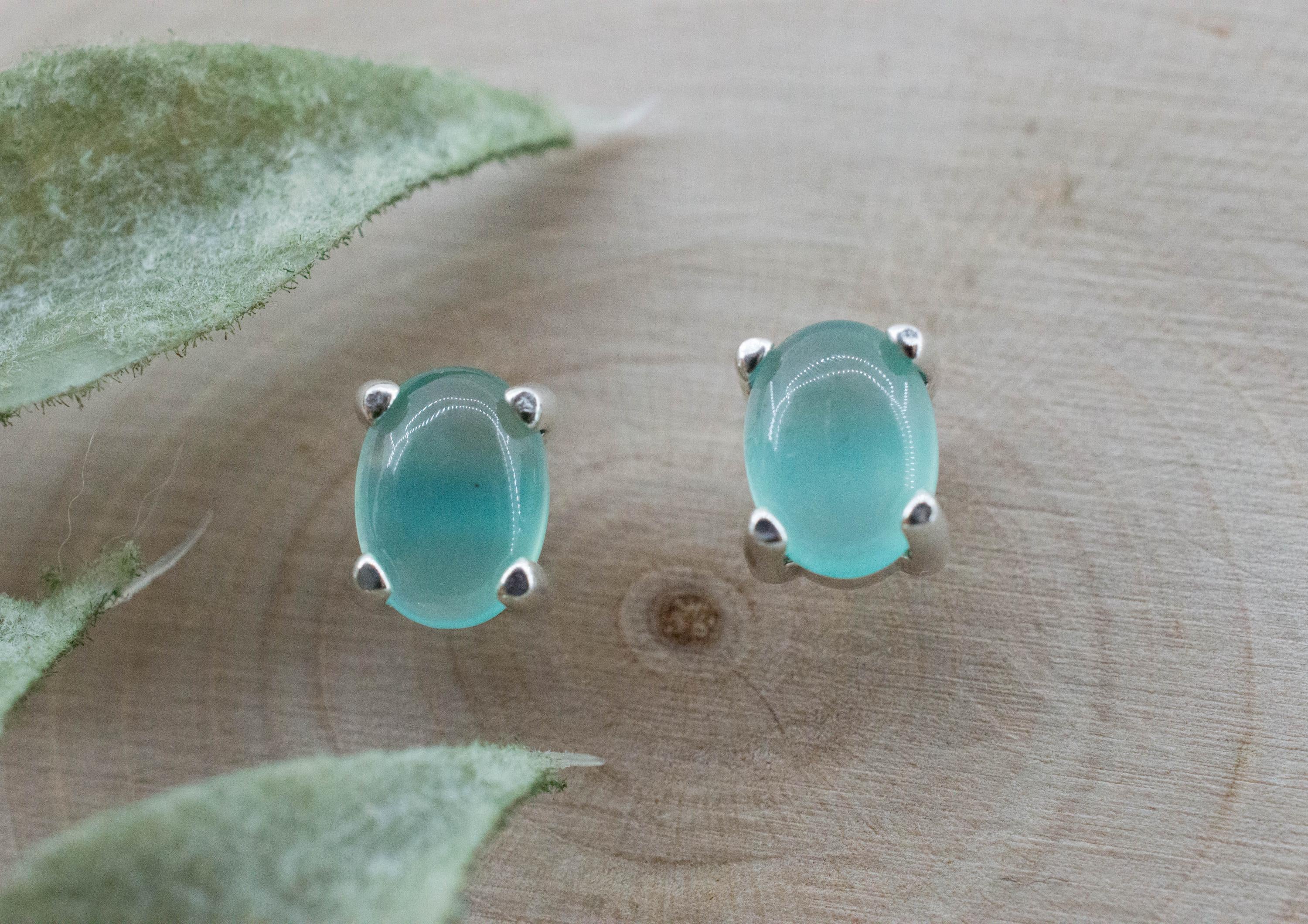 Aquaprase Earrings; Natural Untreated African Aquaprase™; 1.395cts