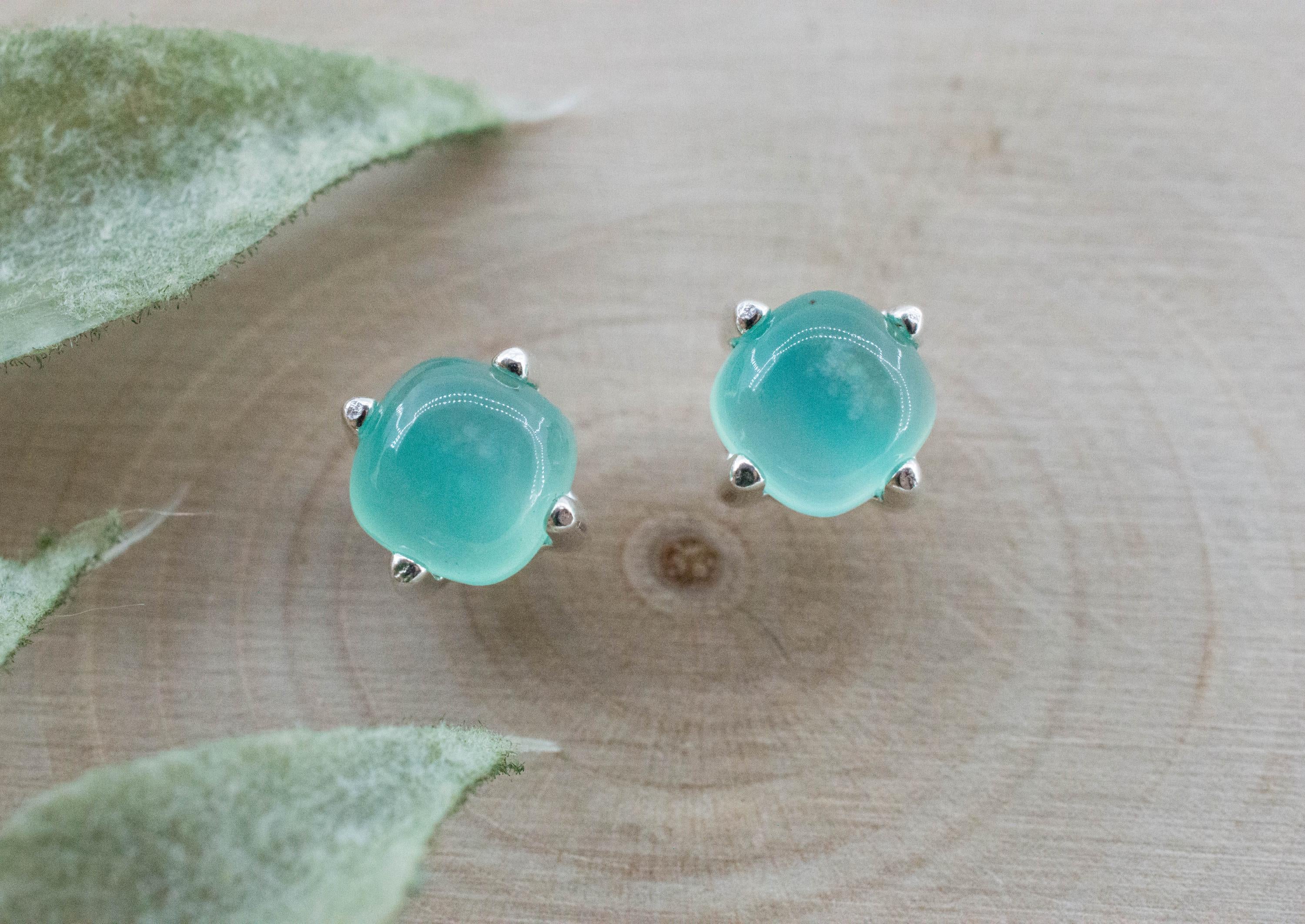 Aquaprase Earrings; Natural Untreated African Aquaprase™; 1.975cts