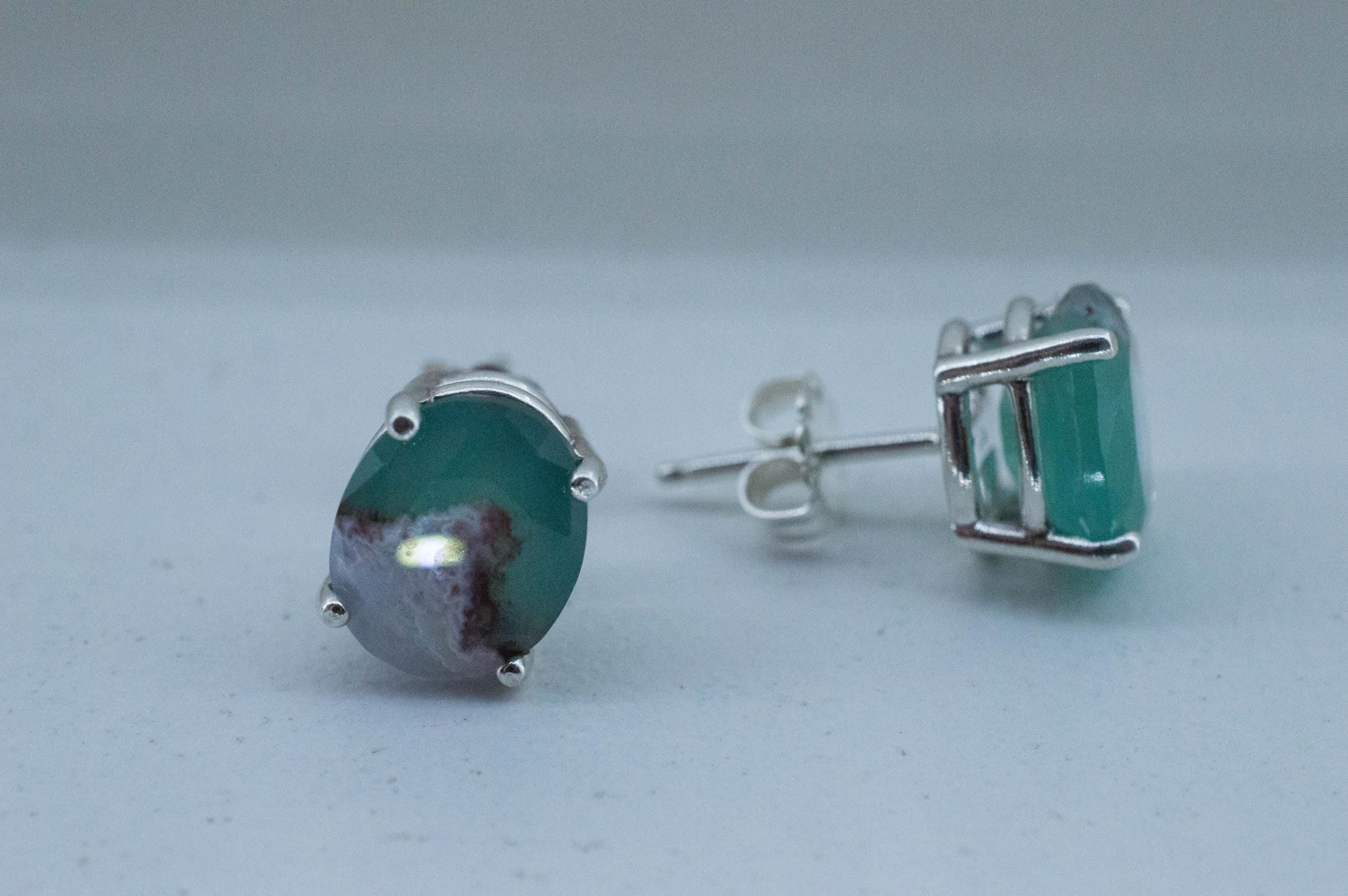 Aquaprase Earrings; Natural Untreated African Aquaprase™; 4.540cts