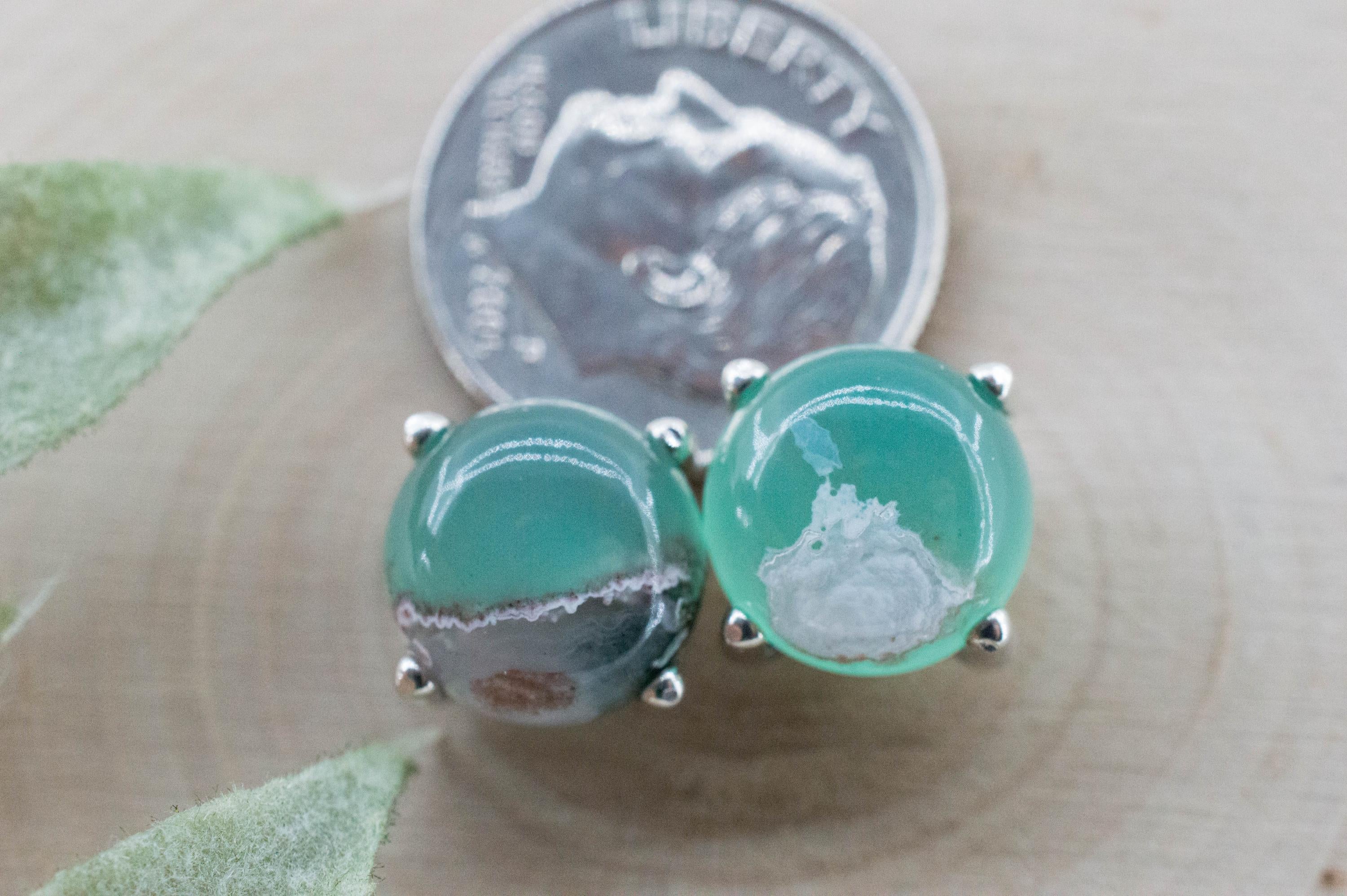 Aquaprase Earrings; Natural Untreated African Aquaprase™; 8.410cts