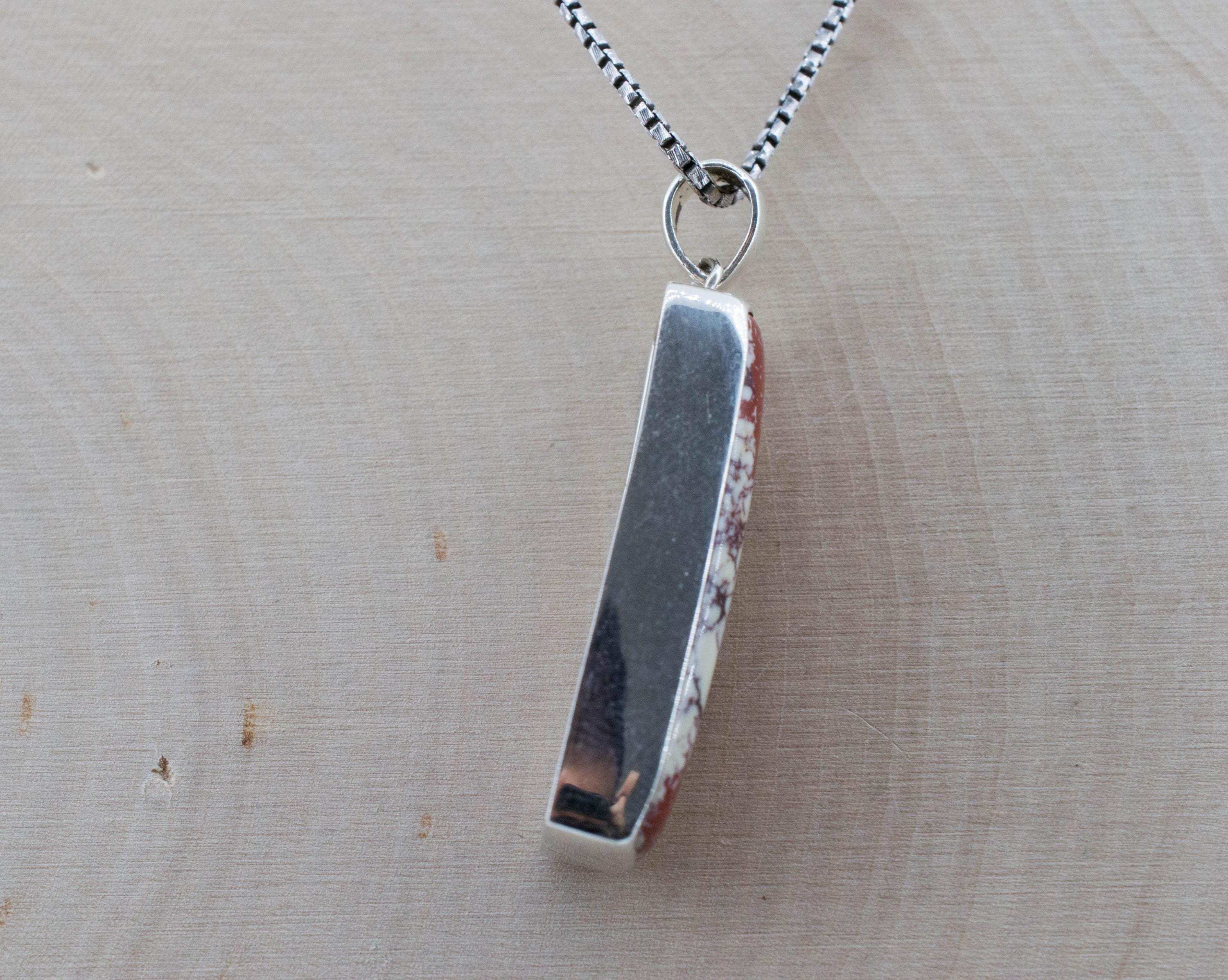 Alunite Pendant; Natural Untreated Arizona Alunite; 30x10mm