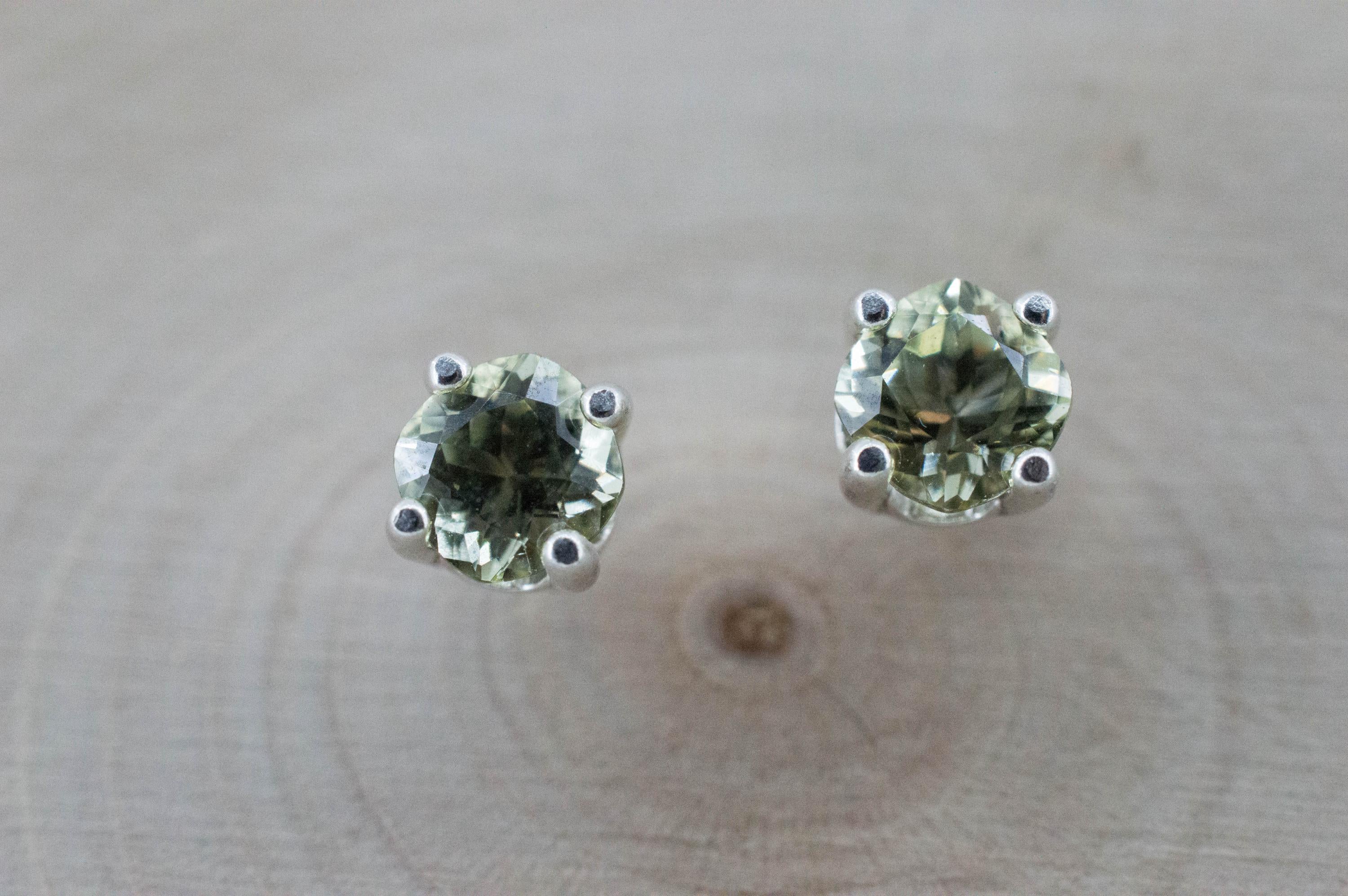 Yellow Apatite Earrings; Natural Untreated Mexico Apatite; 1.160cts