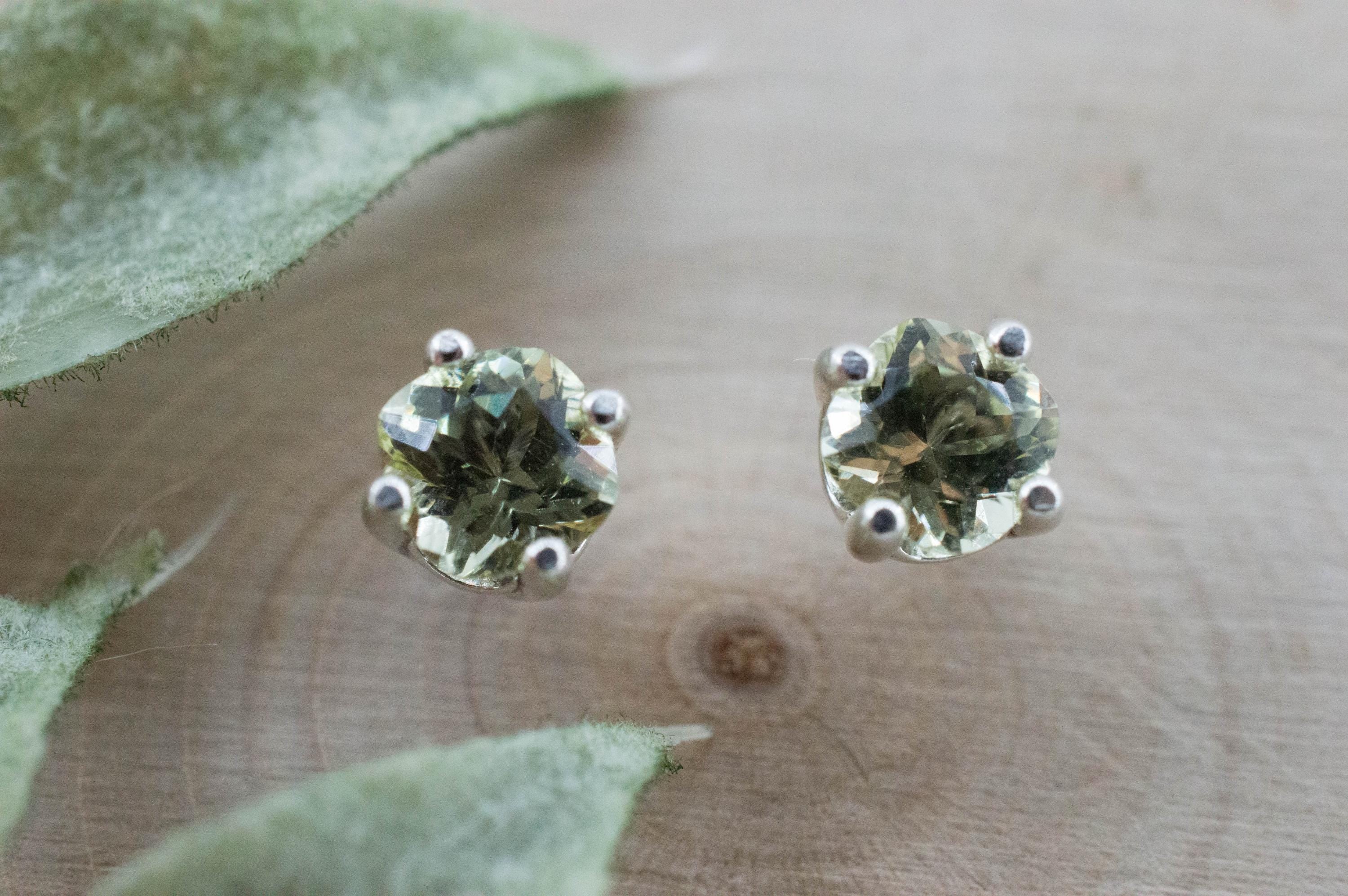 Yellow Apatite Earrings; Natural Untreated Mexico Apatite; 1.150cts