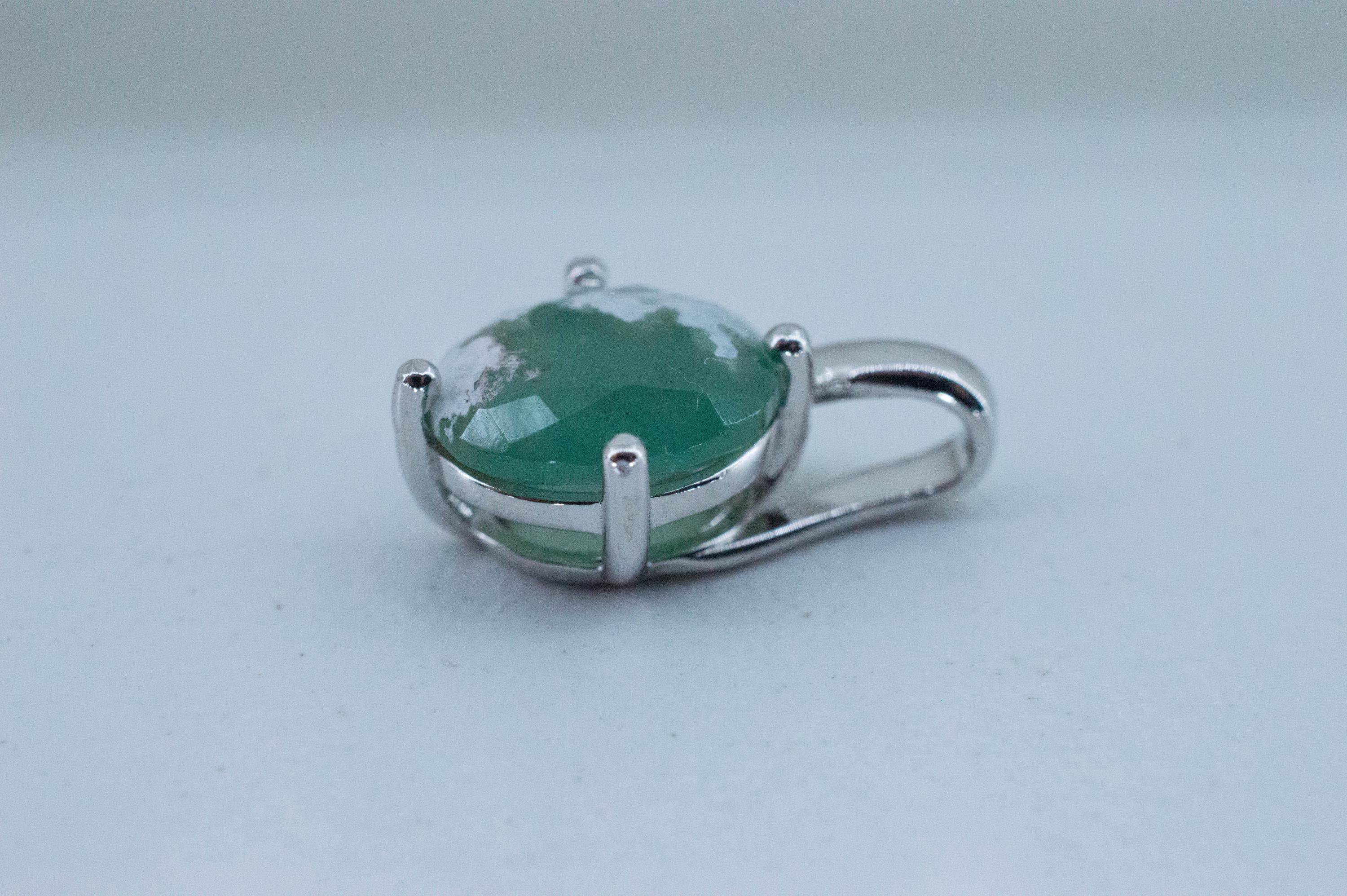 Aquaprase Pendant; Natural Untreated African Aquaprase™; 2.265cts