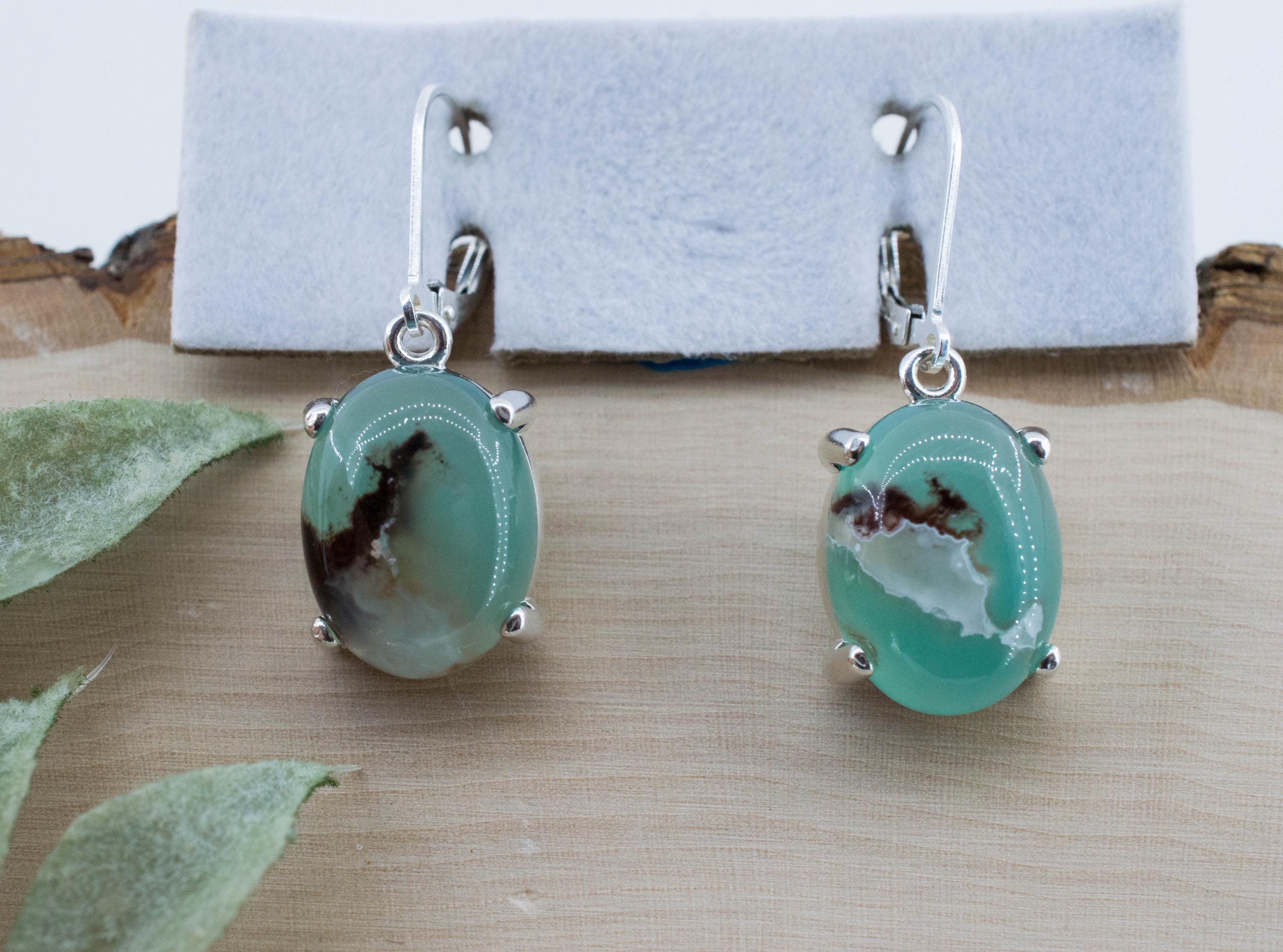 Aquaprase Earrings; Natural Untreated African Aquaprase™; 19.465cts