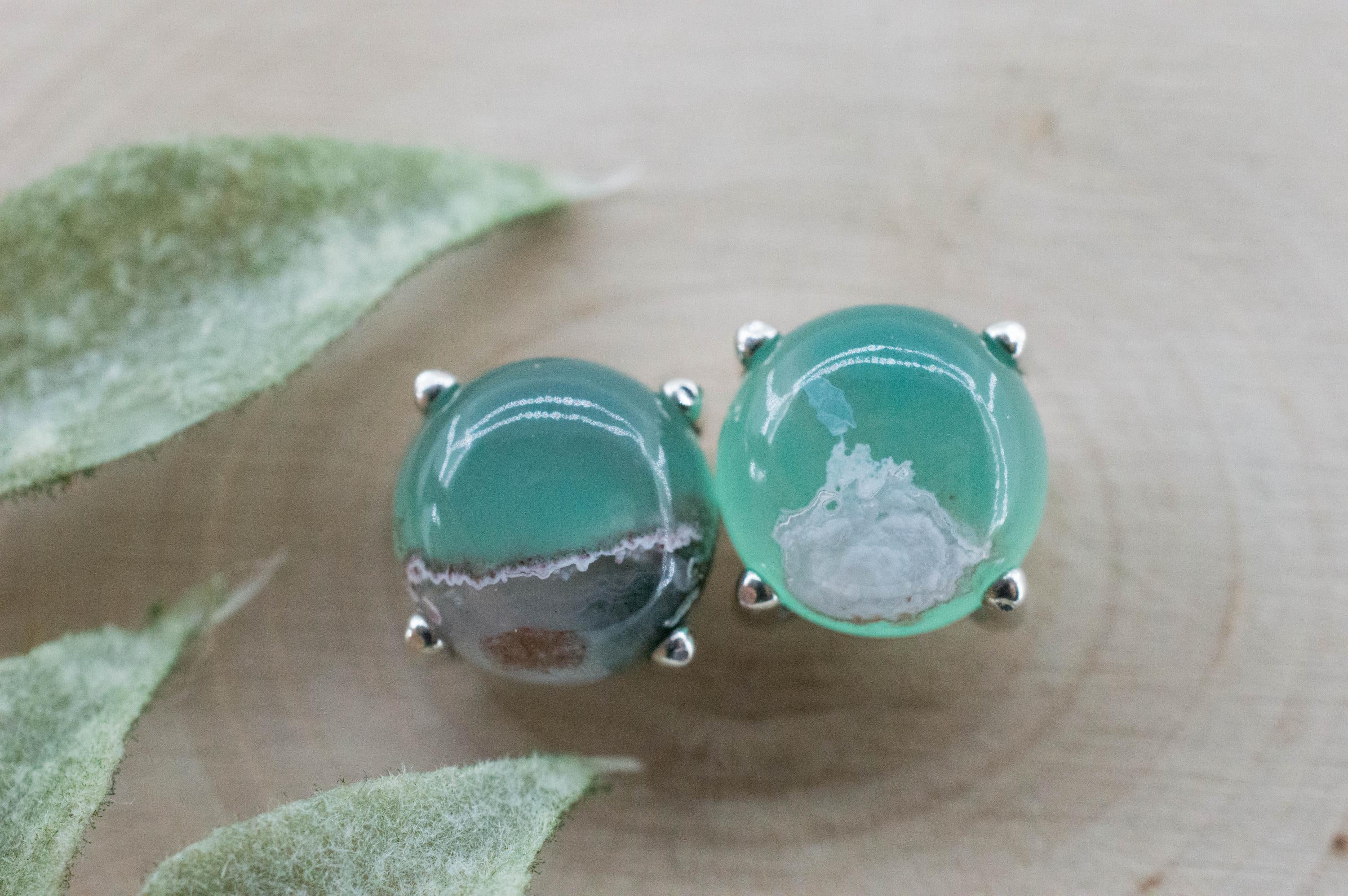 Aquaprase Earrings; Natural Untreated African Aquaprase™; 8.410cts