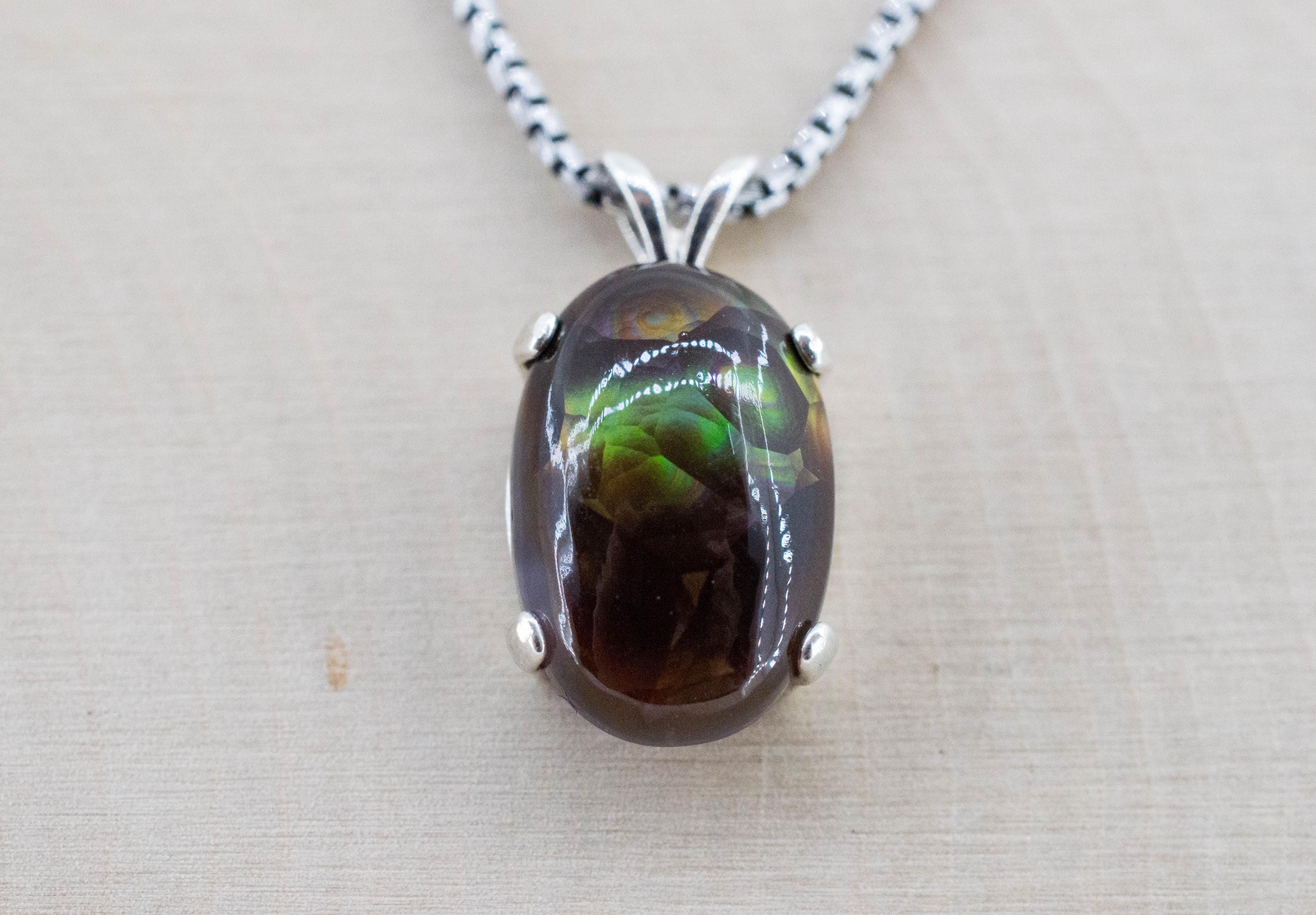Fire Agate Pendant; Natural Untreated Mexico Agate; 5.575cts