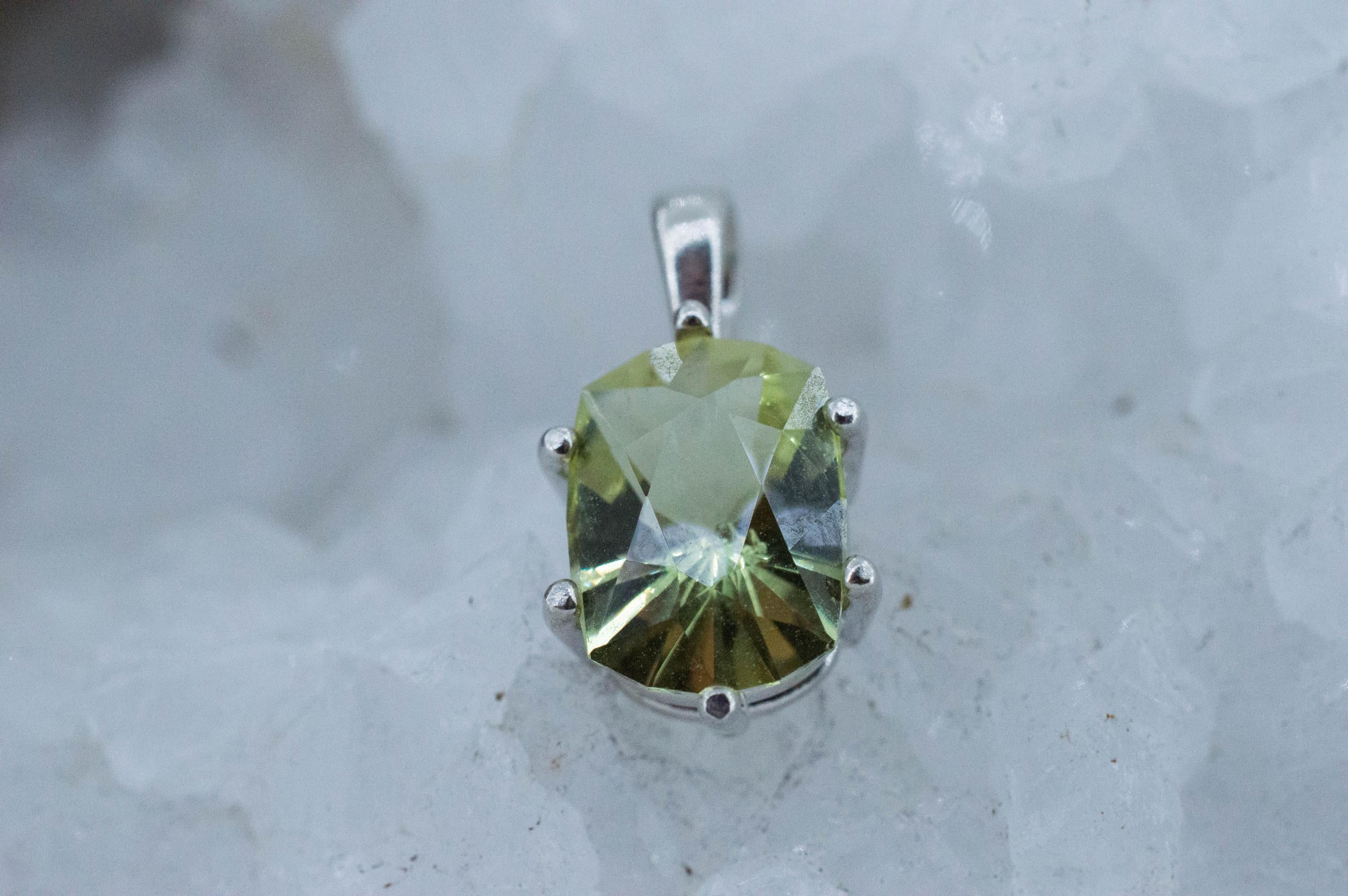 Yellow Apatite Pendant; Natural Untreated Mexico Apatite; 4.030cts