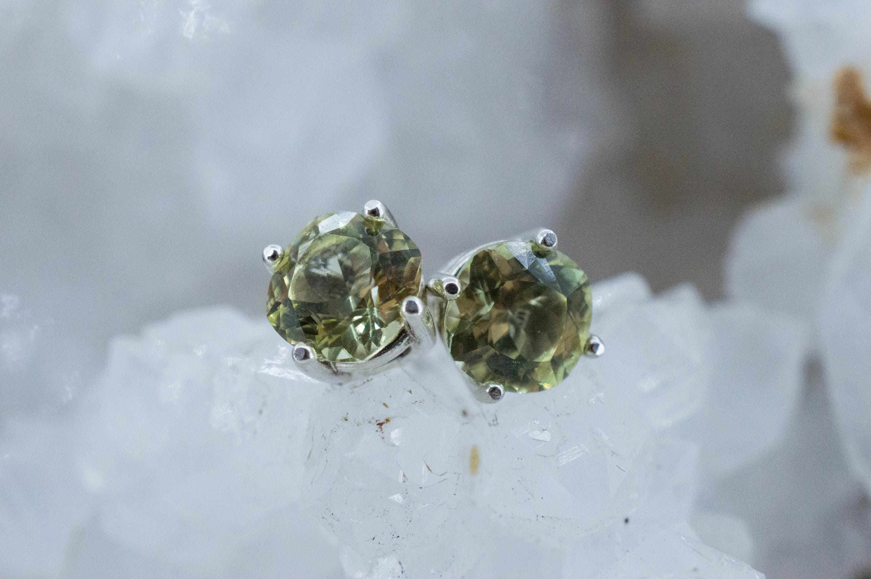 Yellow Apatite Earrings; Natural Untreated Mexico Apatite; 2.430cts