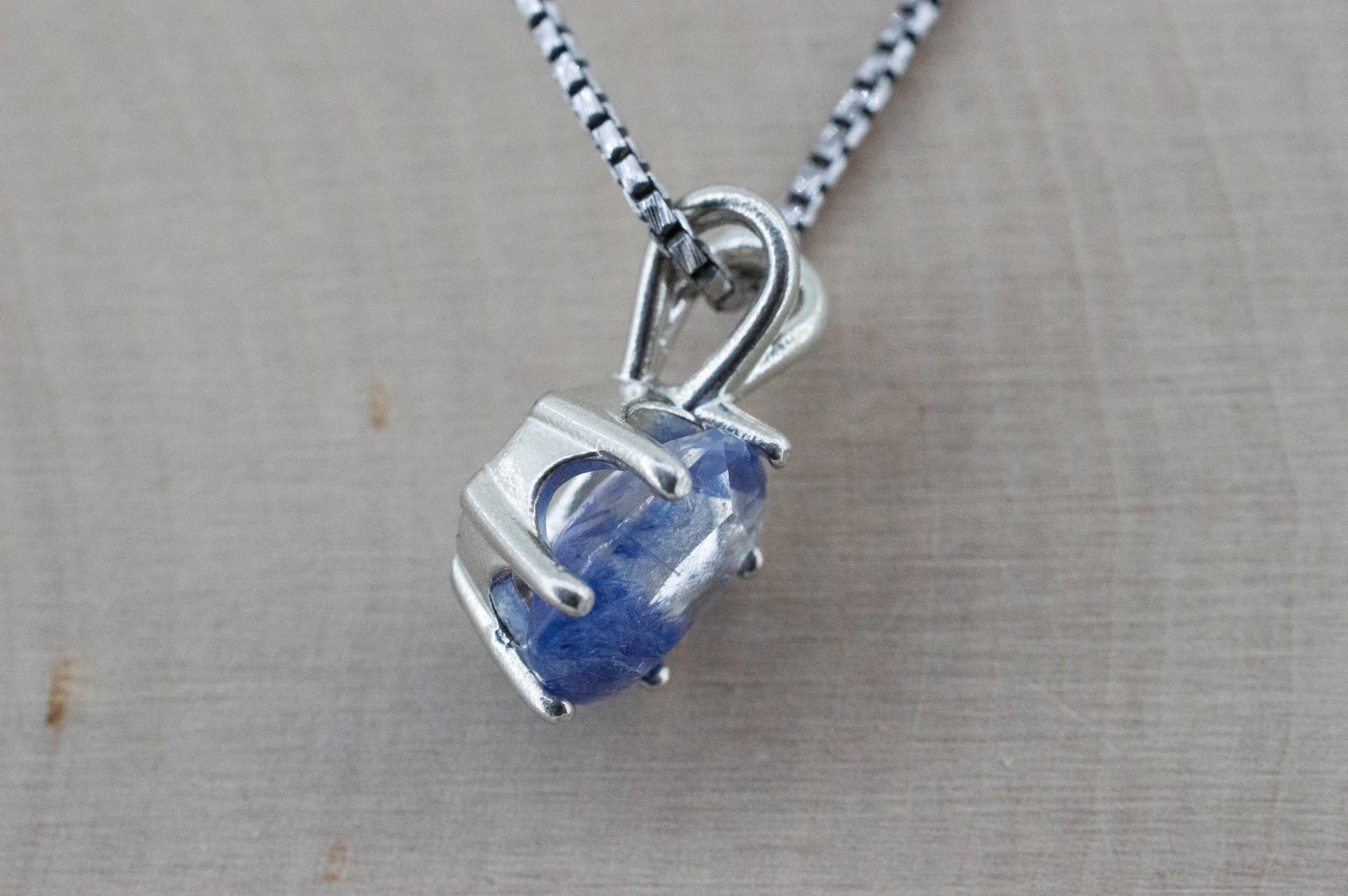 Dumortierite Quartz Pendant; Natural Untreated Brazil Dumortierite; 2.005cts