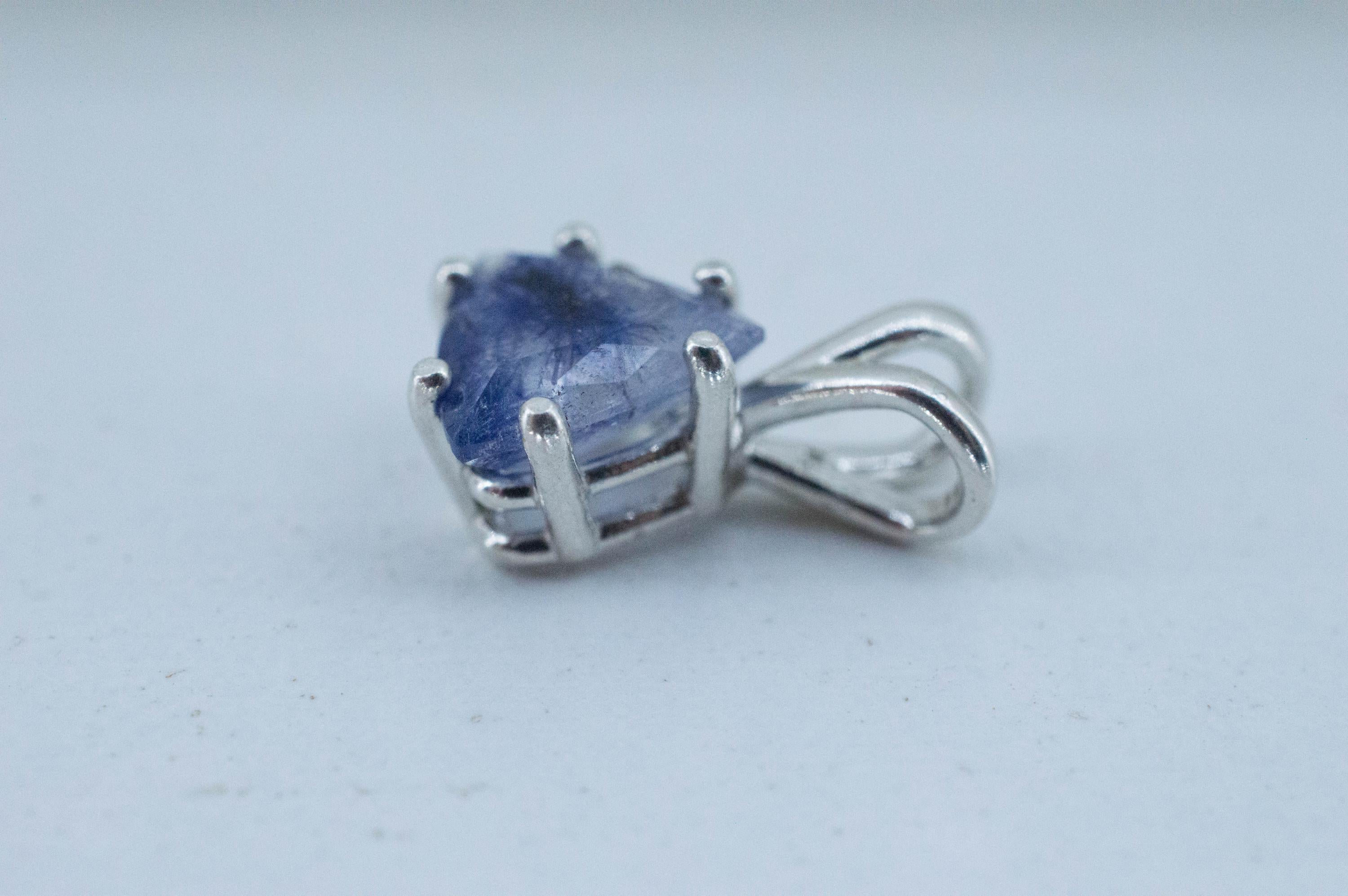 Dumortierite Quartz Pendant; Natural Untreated Brazil Dumortierite; 1.450cts