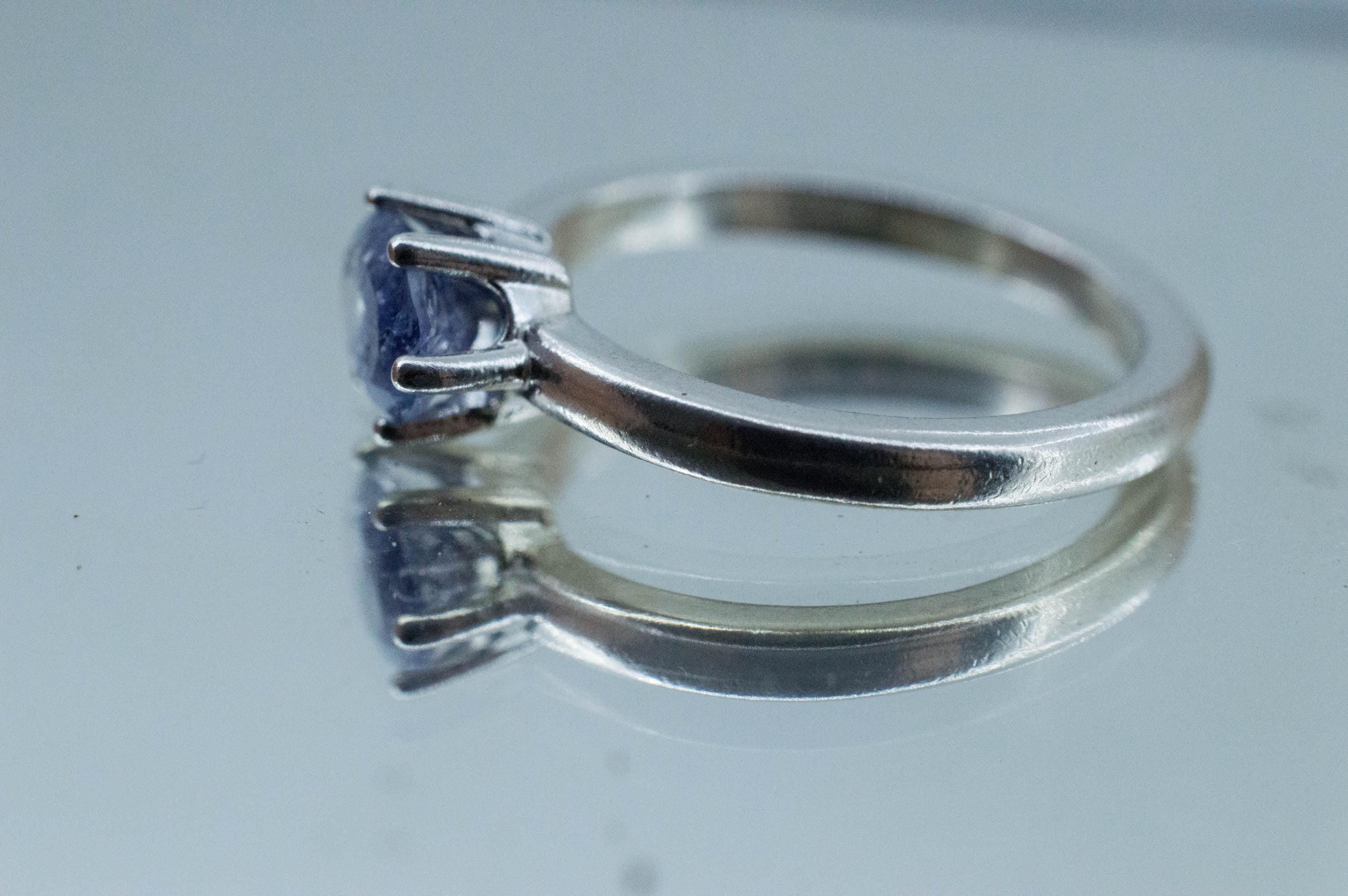 Dumortierite Quartz Ring; Natural Untreated Brazil Dumortierite; 0.805cts