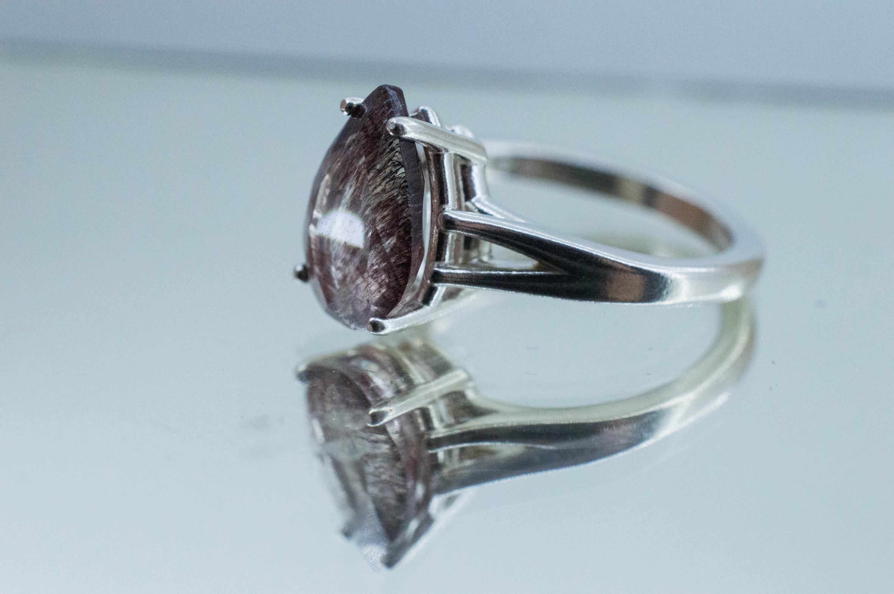 Super Seven Quartz Ring; Natural Untreated Brazil Quartz; 2.700cts
