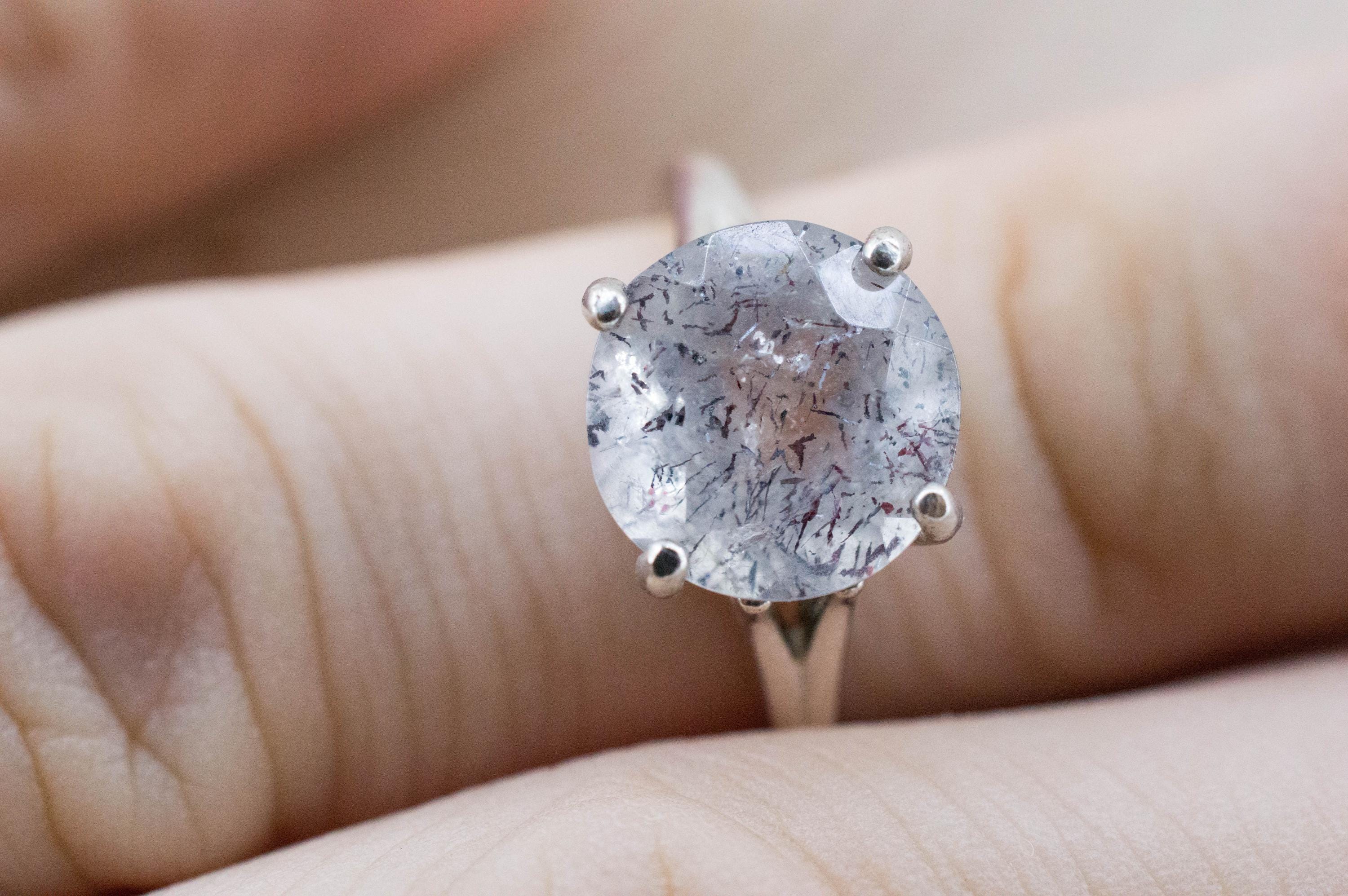 Lepidocrocite Quartz Ring; Natural Untreated Brazil Included Quartz; 3.380cts
