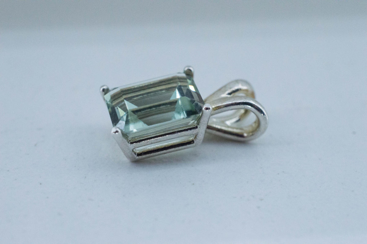Prasiolite Pendant; Natural Brazil Green Amethyst; 2.150cts