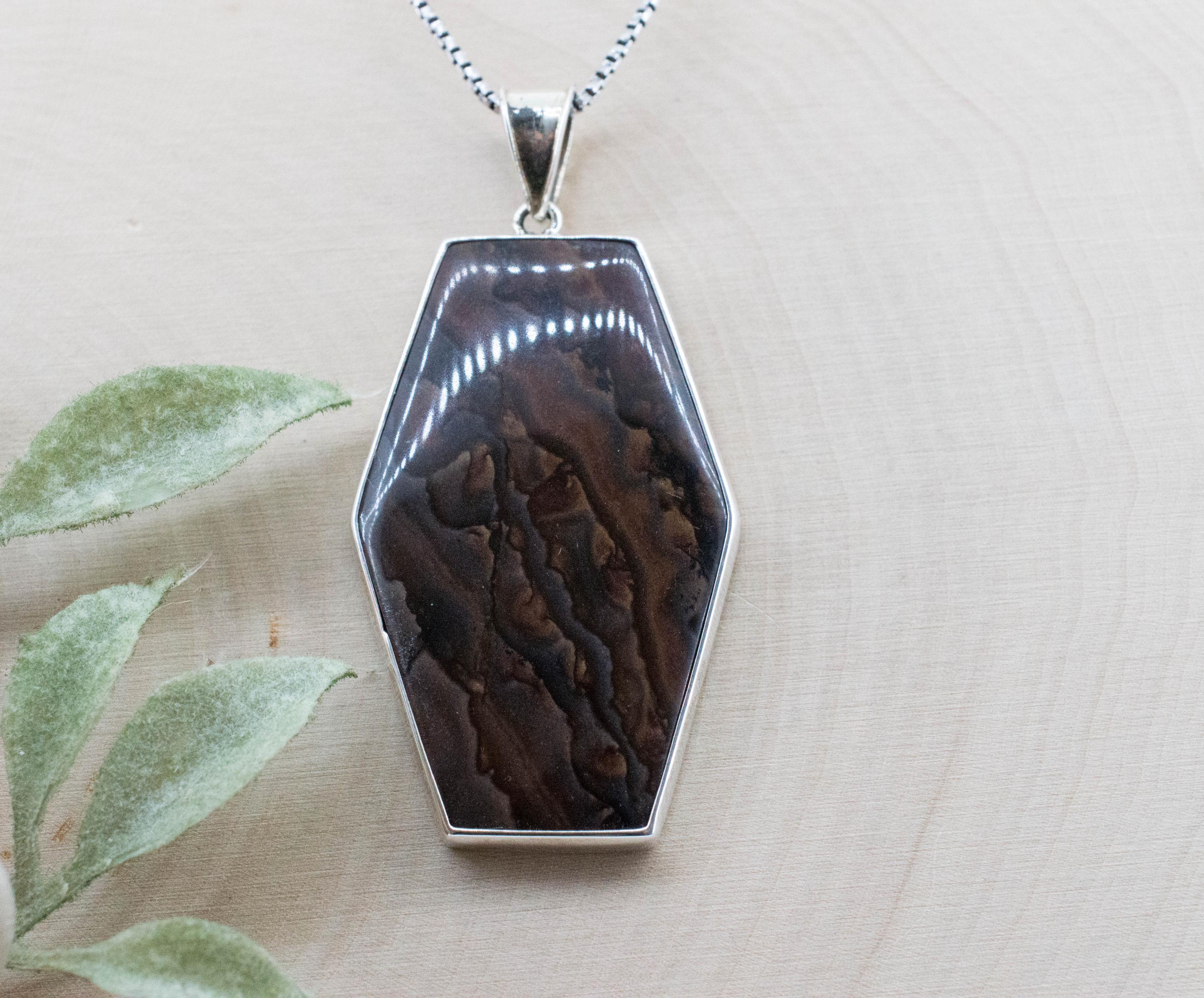 Deschutes Jasper Pendant; Natural Untreated Oregon Picture Jasper