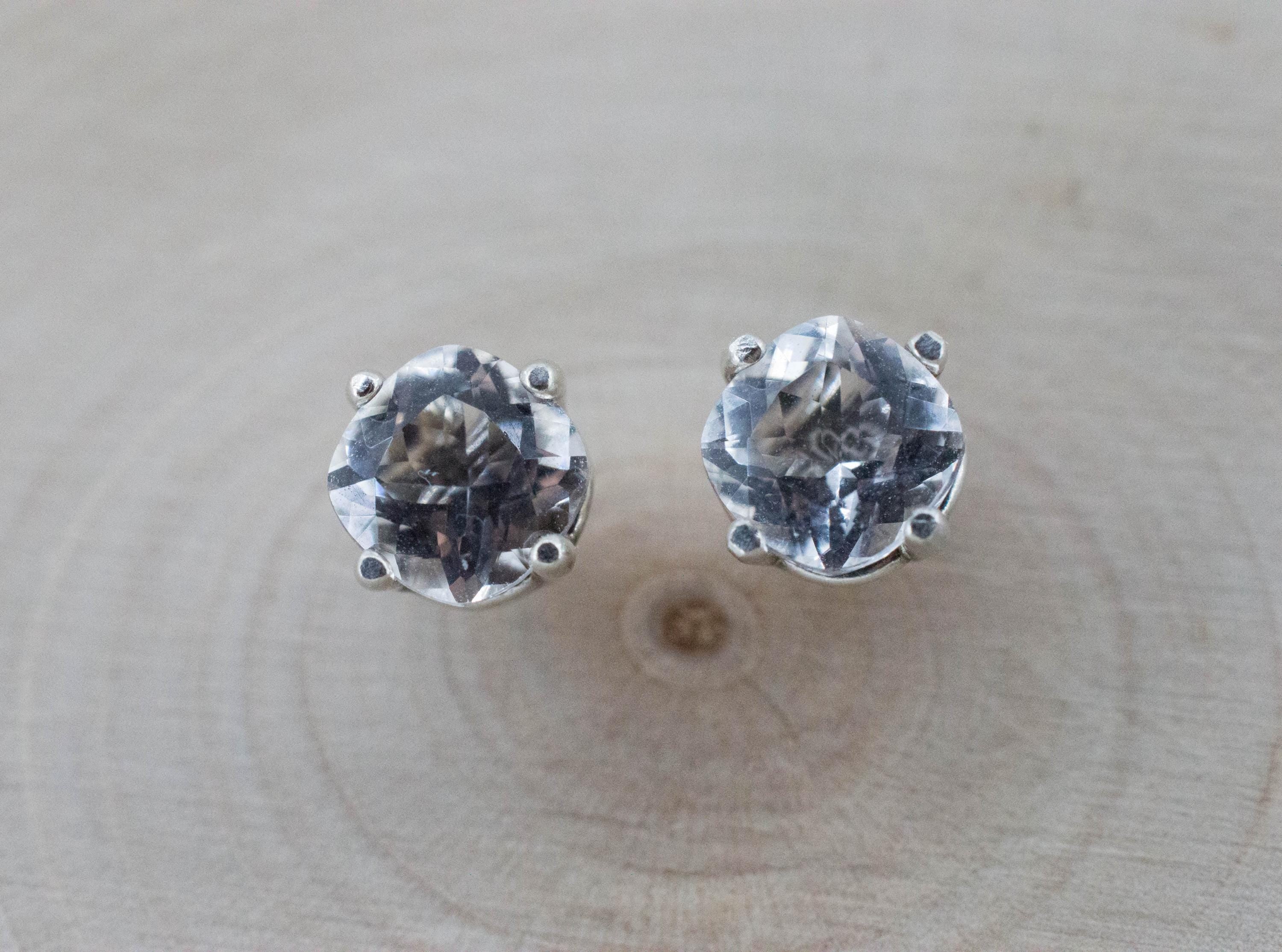 Quartz Earrings, Natural Untreated Tanzania Mondo Quartz; 1.630cts