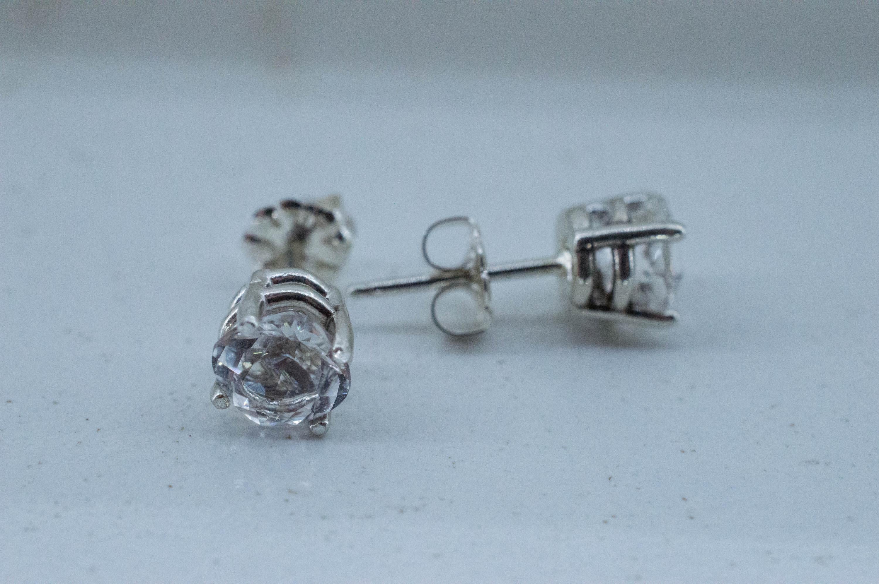 Quartz Earrings, Natural Untreated Tanzania Mondo Quartz; 1.630cts