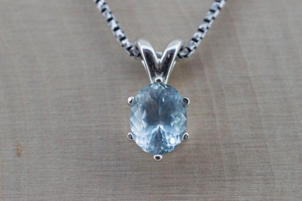 Aquamarine Pendant; Natural Untreated Brazil Aquamarine; 1.440cts
