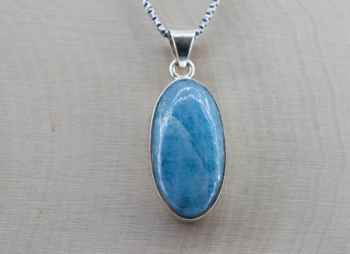 Aquamarine Pendant; Natural Untreated Brazil Aquamarine; 8.645cts