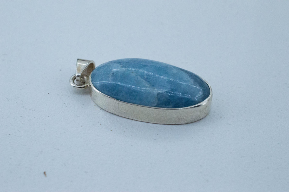 Aquamarine Pendant; Natural Untreated Brazil Aquamarine; 12.990cts