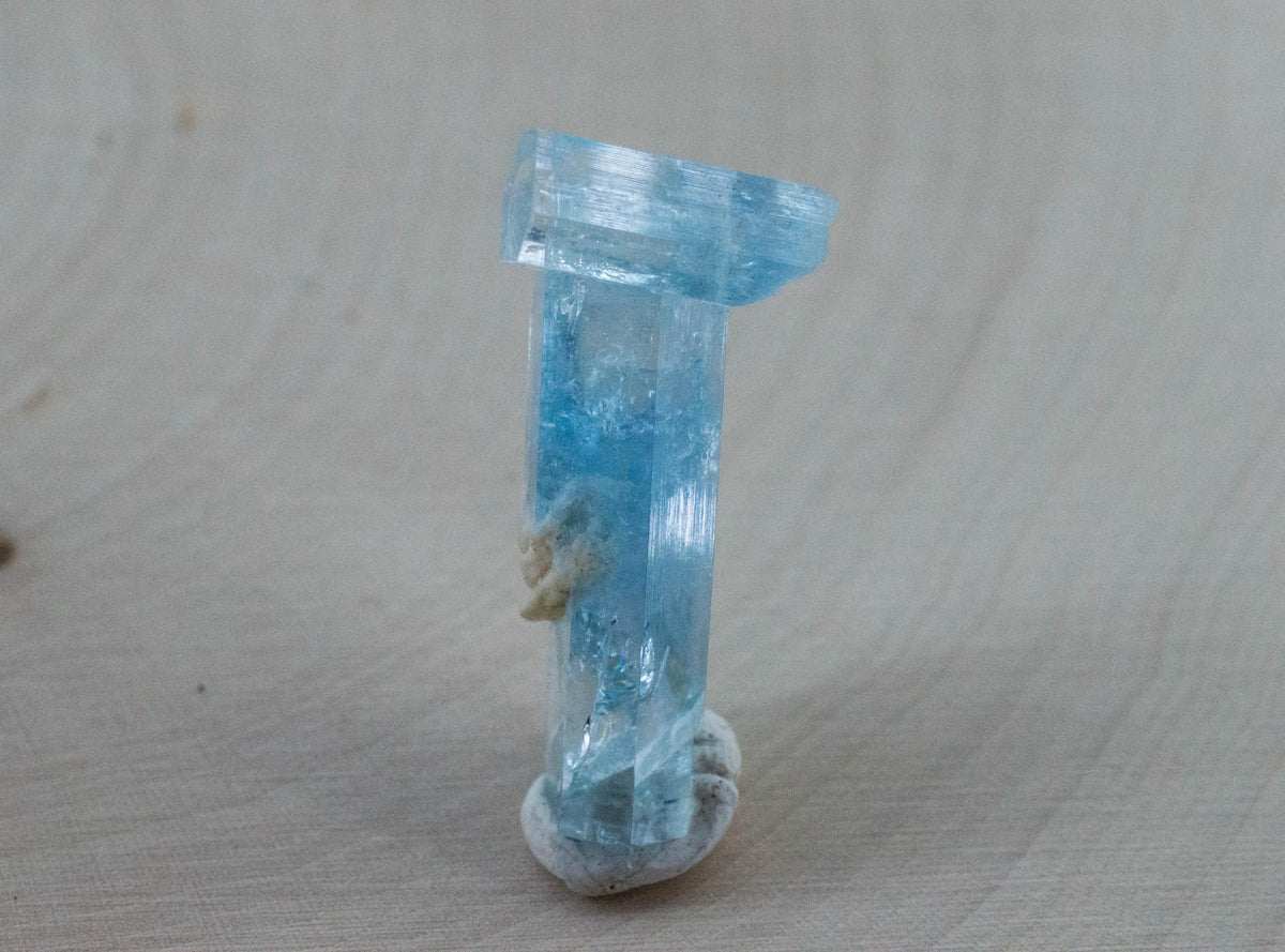 Aquamarine Specimen; Natural Untreated Zimbabwe Aquamarine; 21.355cts