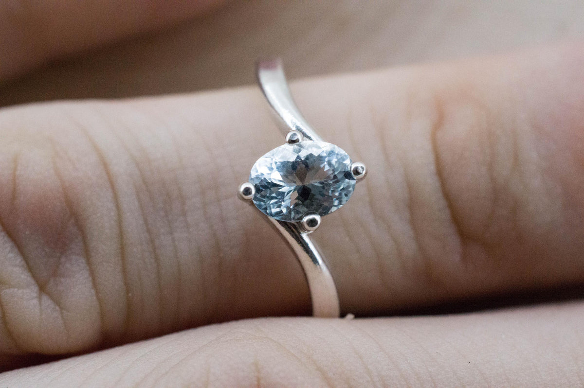 Aquamarine Ring, Natural Untreated Brazil Aquamarine; 0.735cts