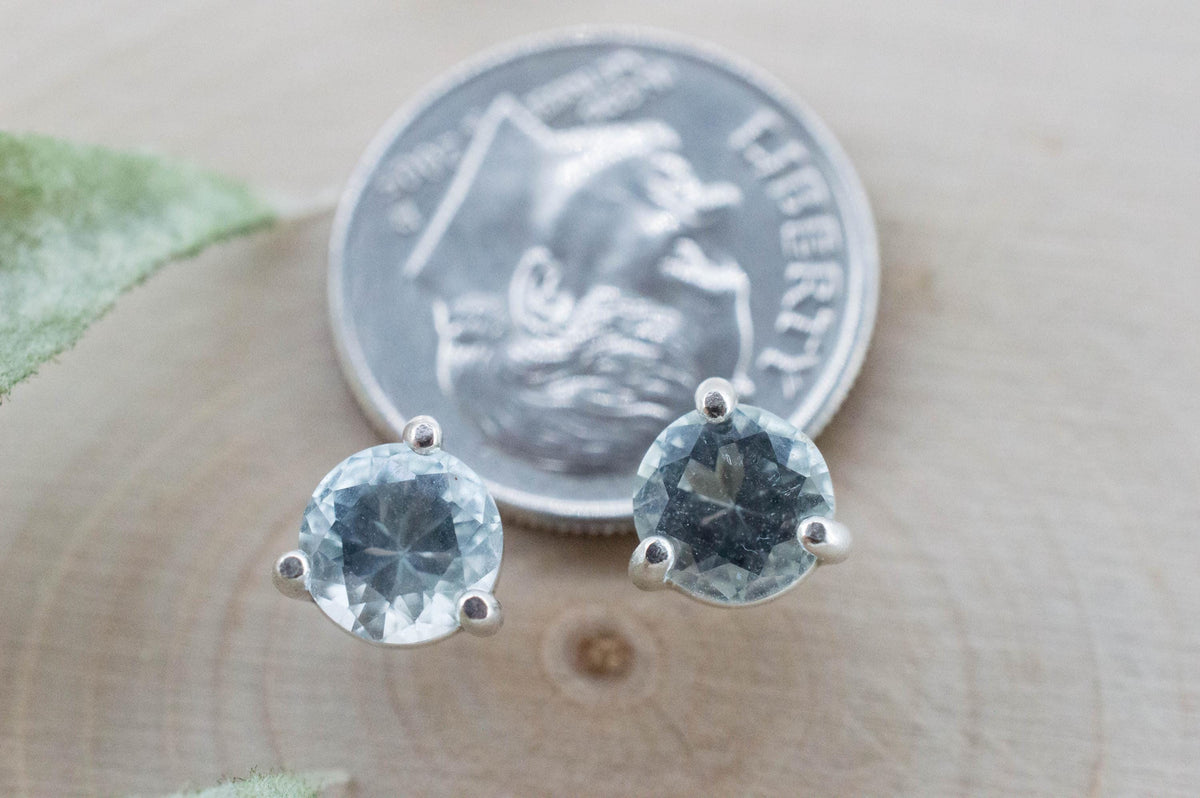 Aquamarine Earrings; Natural Untreated Brazil Aquamarine; 1.350cts