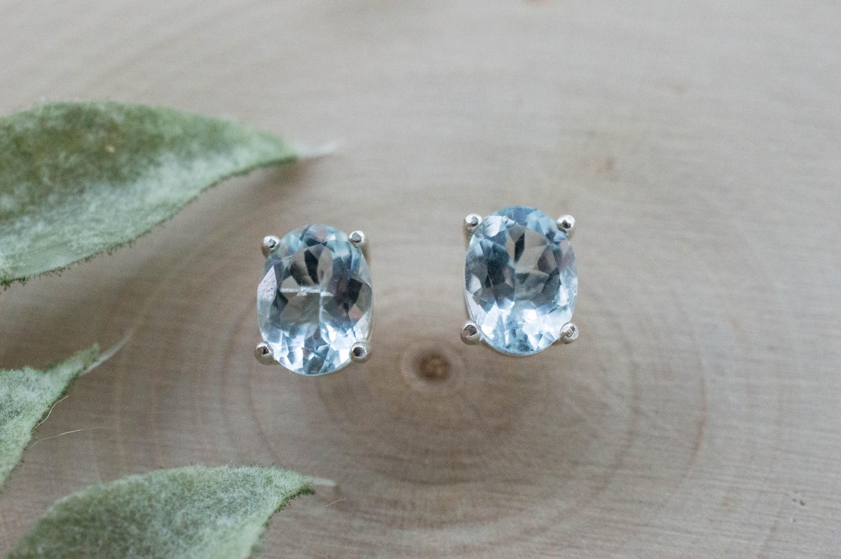 Aquamarine Earrings; Natural Untreated Mozambique Aquamarine; 2.530cts