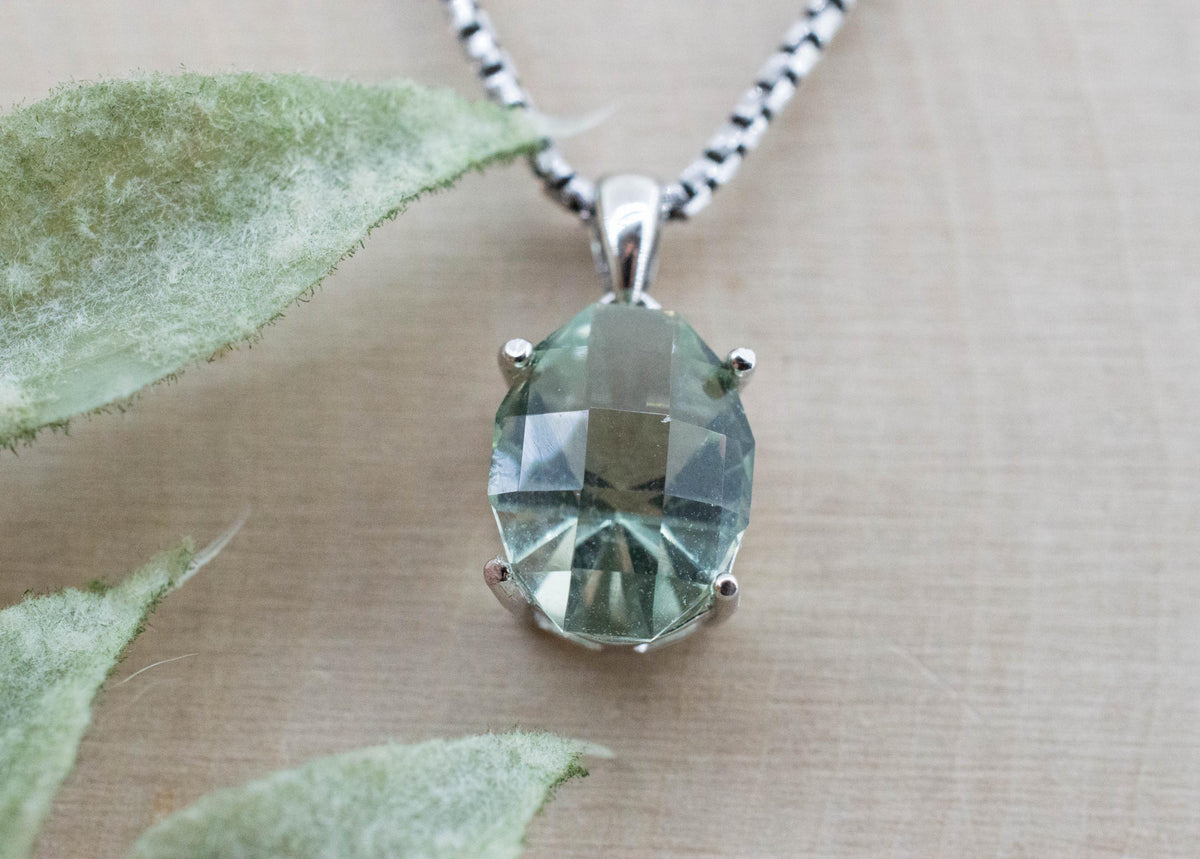 Prasiolite Pendant; Natural Brazil Green Amethyst; 2.685cts