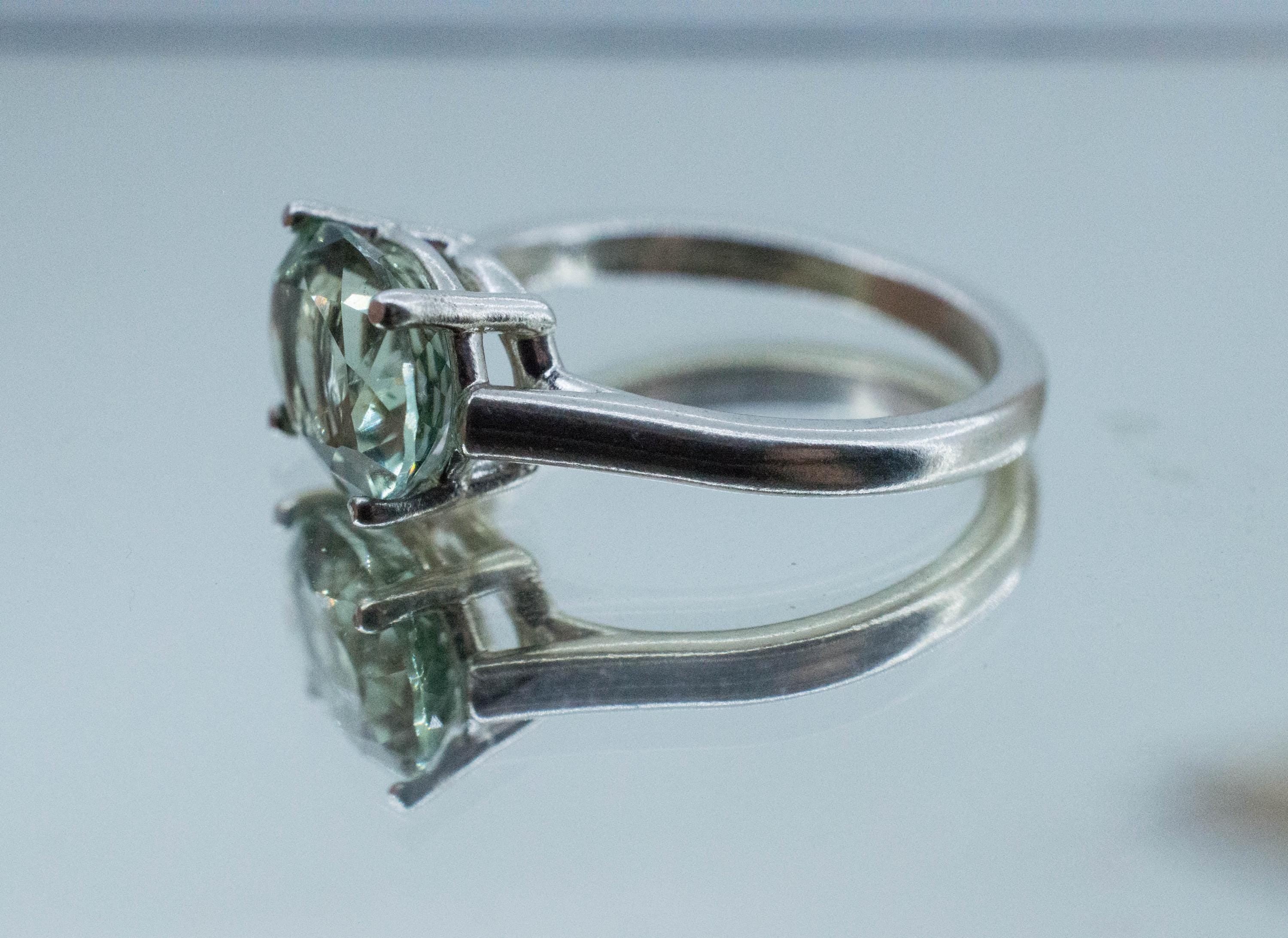 Prasiolite Ring, Natural Brazil Green Amethyst; 2.595cts