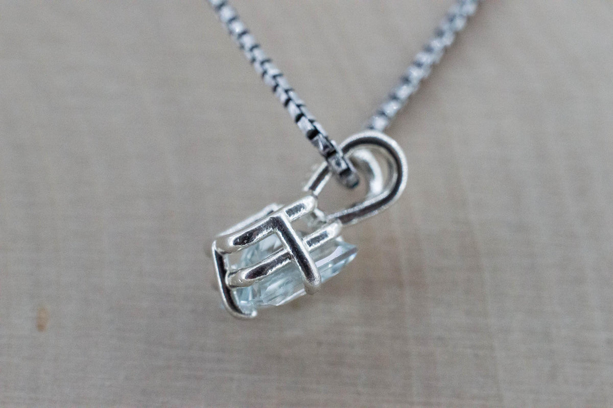 Aquamarine Pendant; Natural Untreated Brazil Aquamarine; 1.810cts
