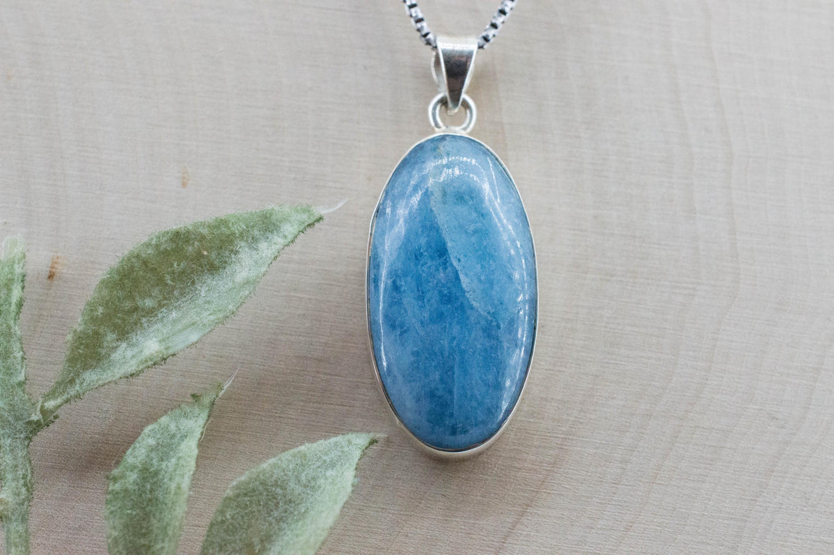 Aquamarine Pendant; Natural Untreated Brazil Aquamarine; 16.265cts